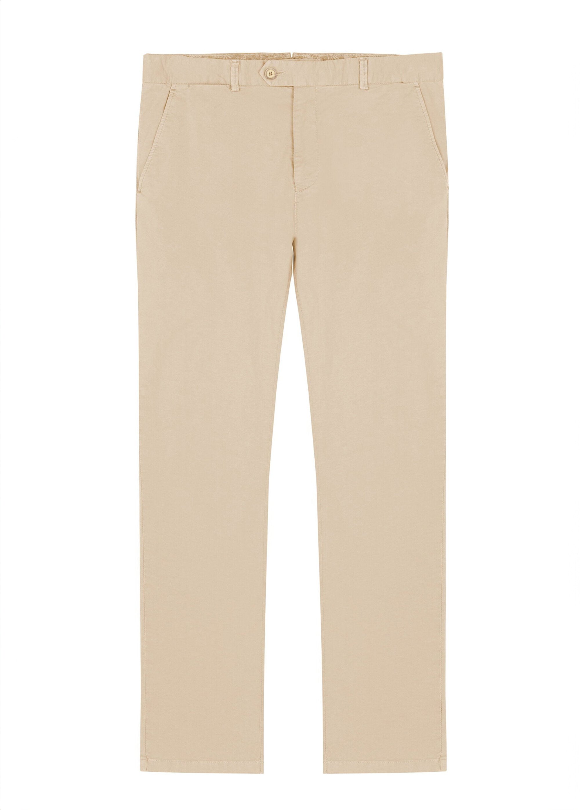 Pantalon chino en toile poches italiennes Homme Beige MFK-HARVEY AP1