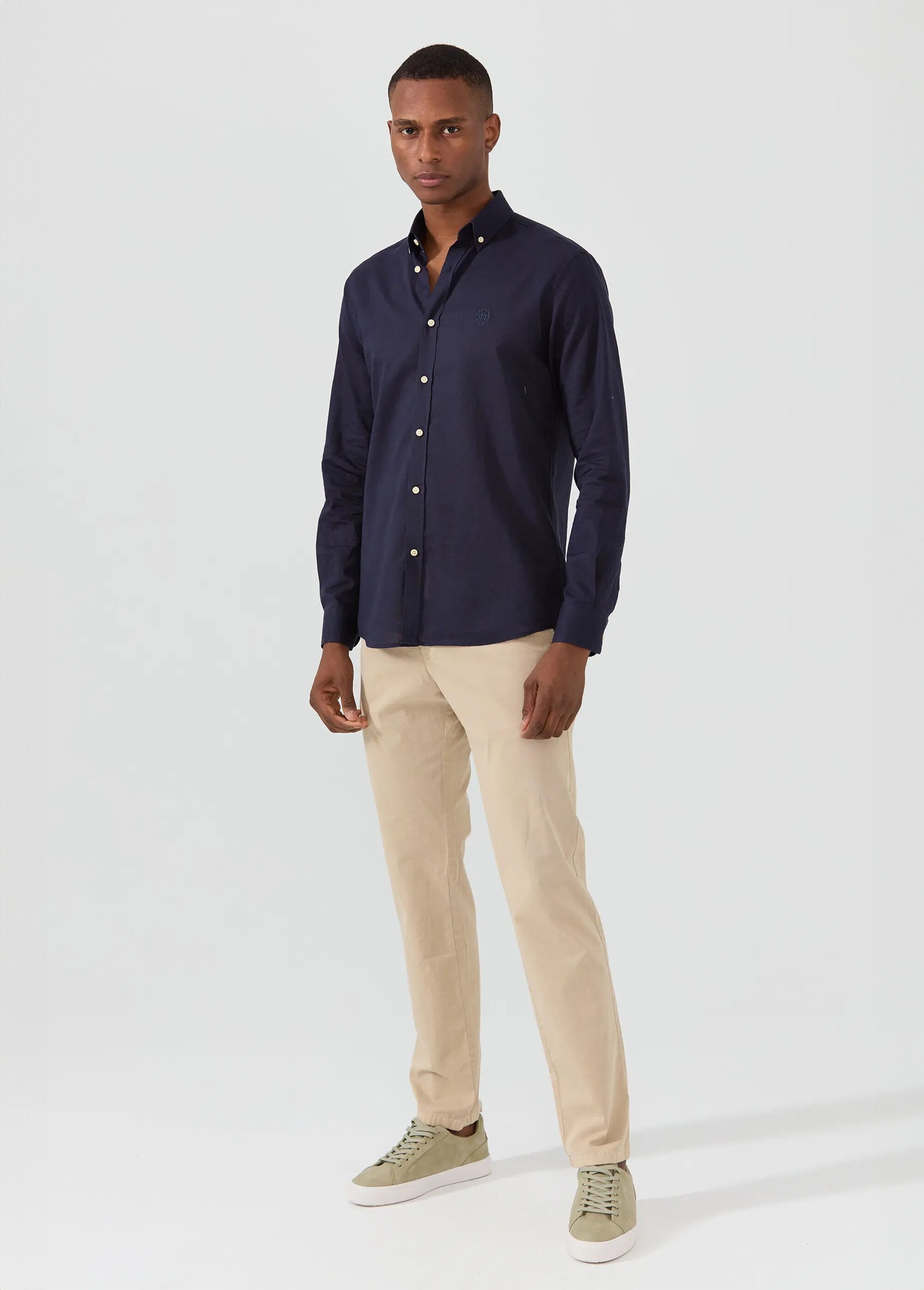 Pantalon chino en toile poches italiennes Homme Beige MFK-HARVEY SF1