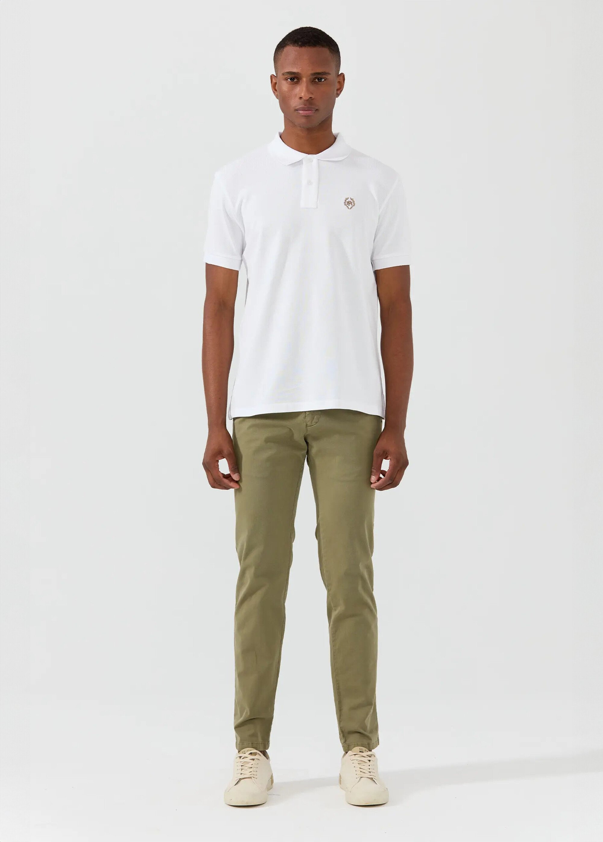 Pantalon chino en toile poches italiennes Homme Vert MFK-HARVEY SF1