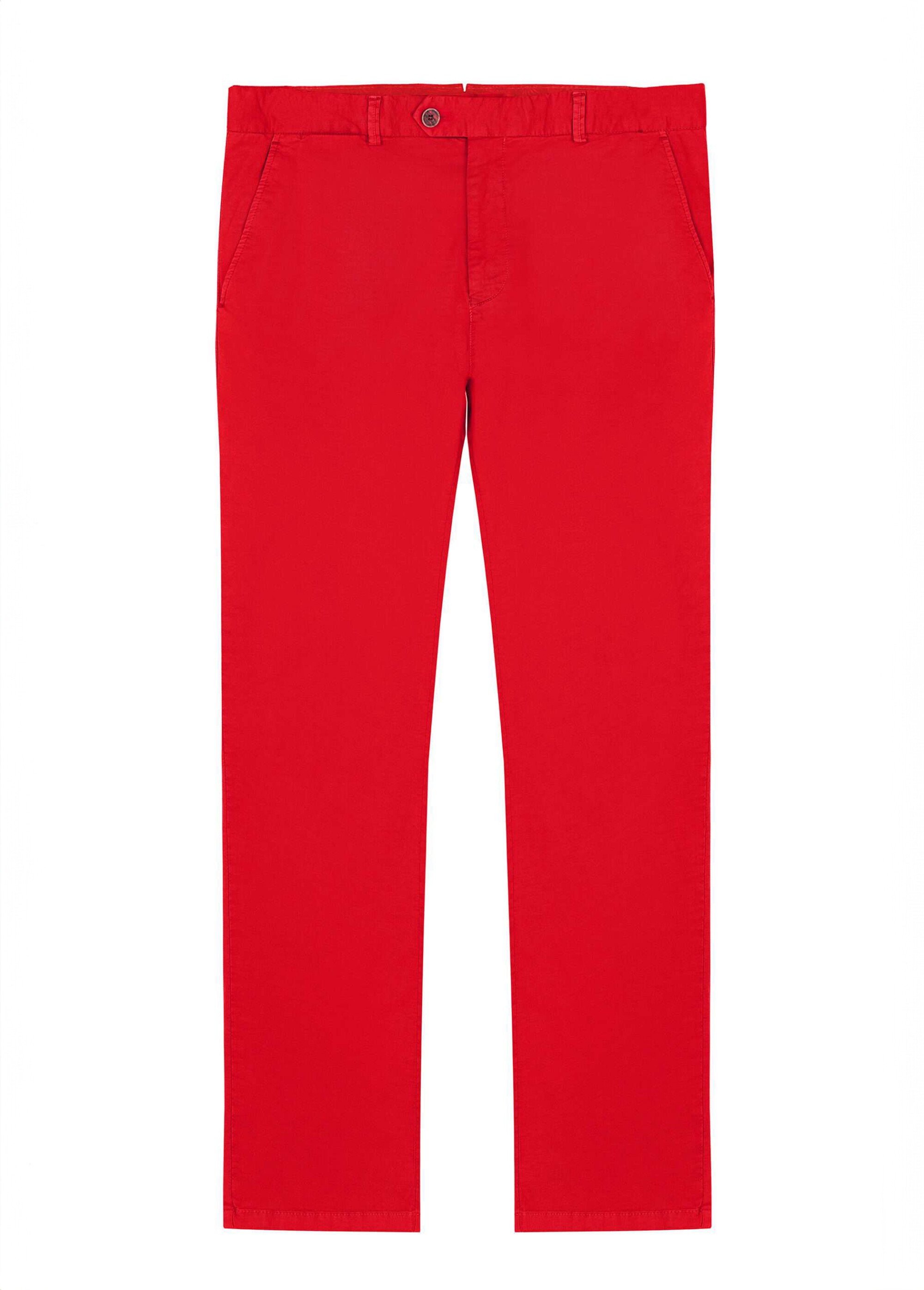 Pantalon chino en toile poches italiennes Homme Rouge MFK-HARVEY AP1
