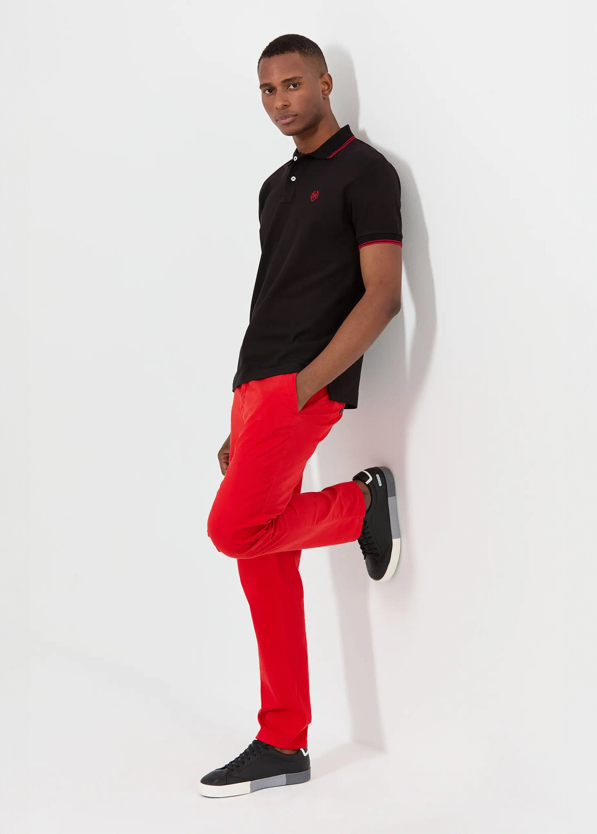 Pantalon chino en toile poches italiennes Homme Rouge MFK-HARVEY SF1