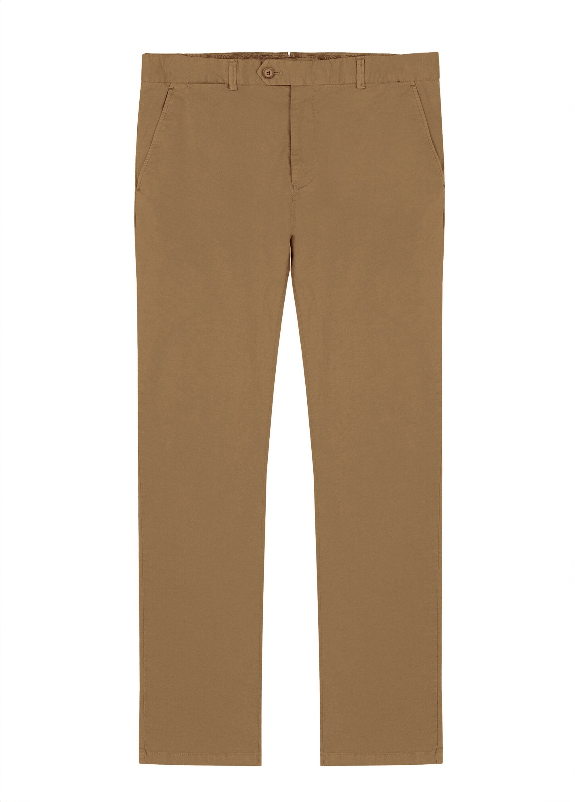 Pantalon chino en toile poches italiennes Homme Marron MFK-HARVEY AP1