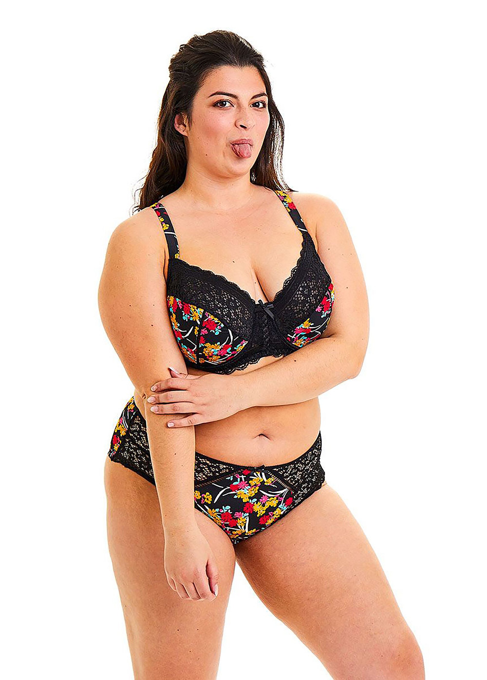Culotte imprimée noir Femme Grande Taille Noir WHELENA SF1