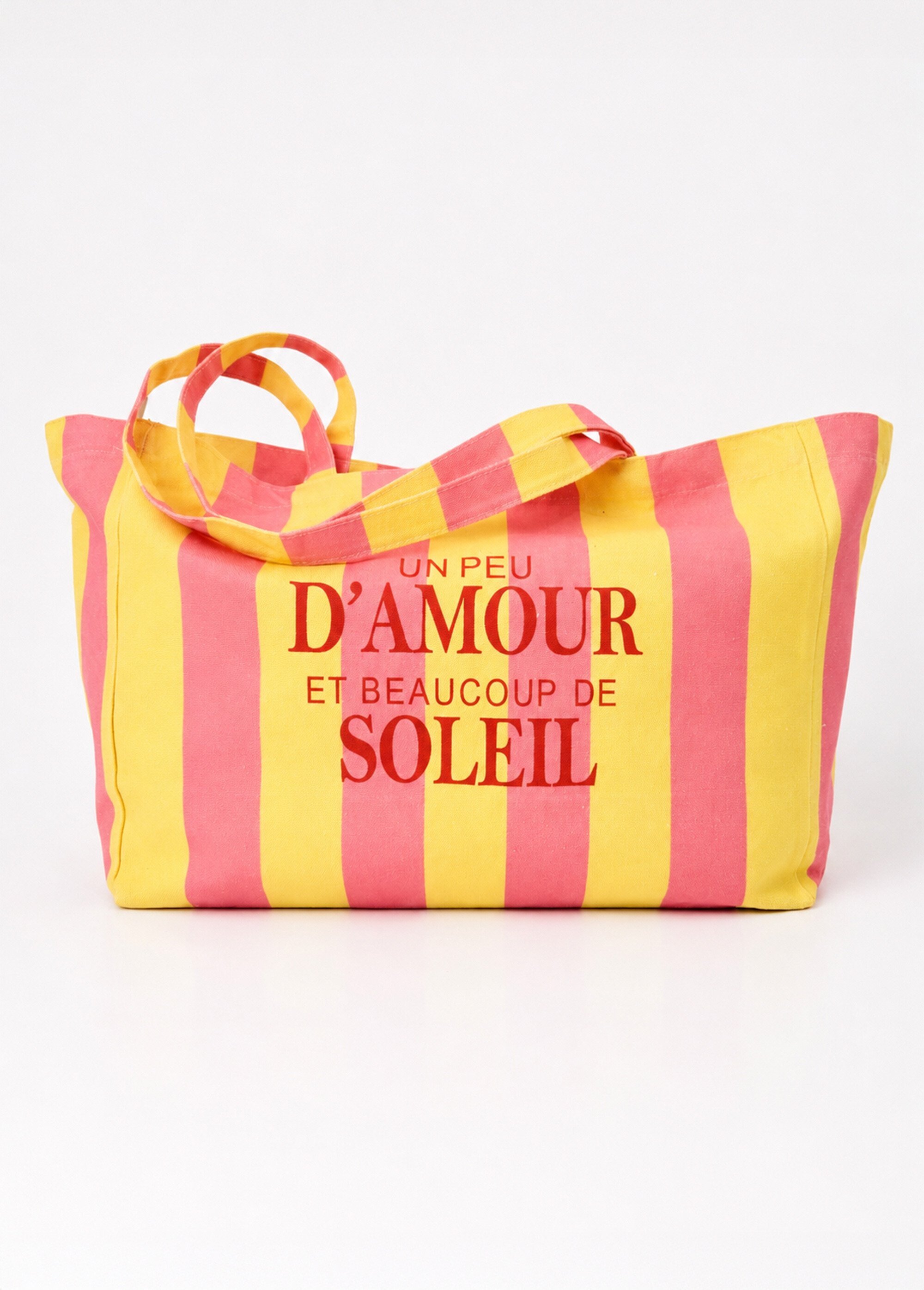 Sac de plage rayé Amour & Soleil