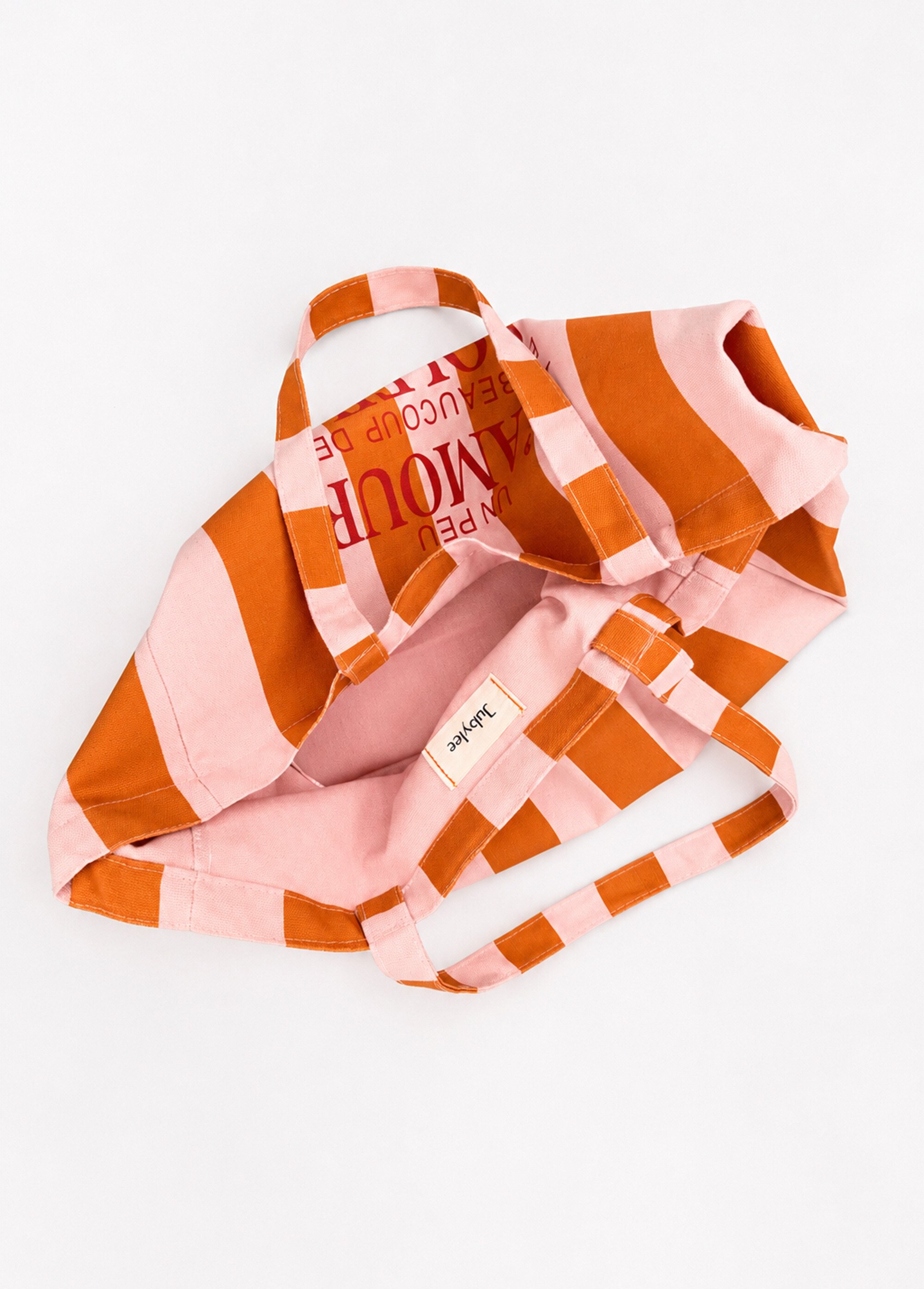 Sac de plage rayé Amour & Soleil