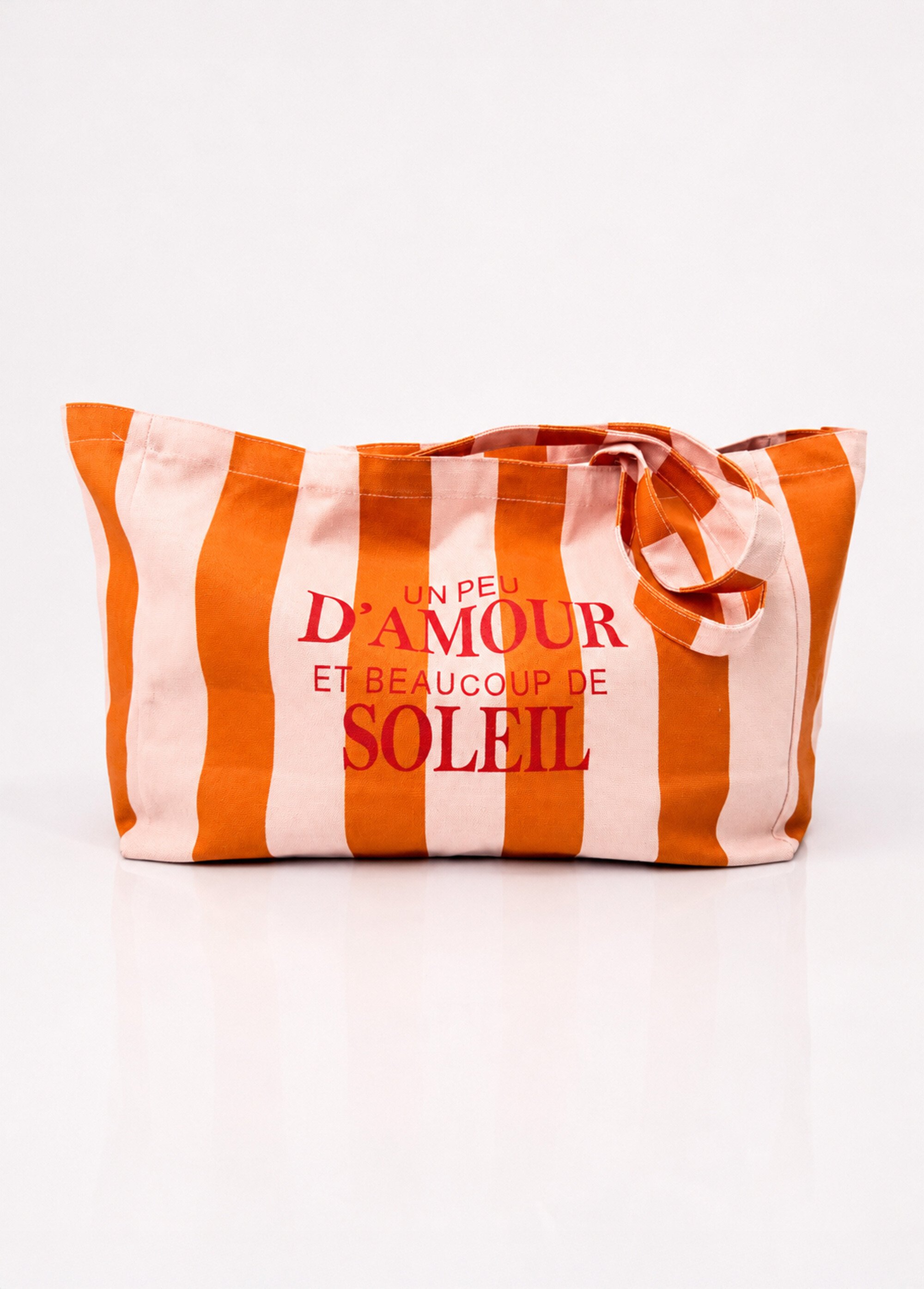 Sac de plage rayé Amour & Soleil