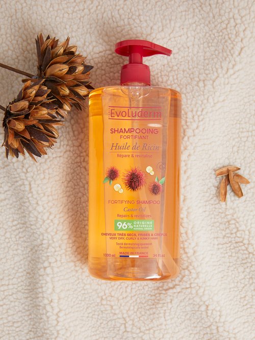 Shampoing cheveux secs huile de Ricin 1l Rose EVO-22011 SI1