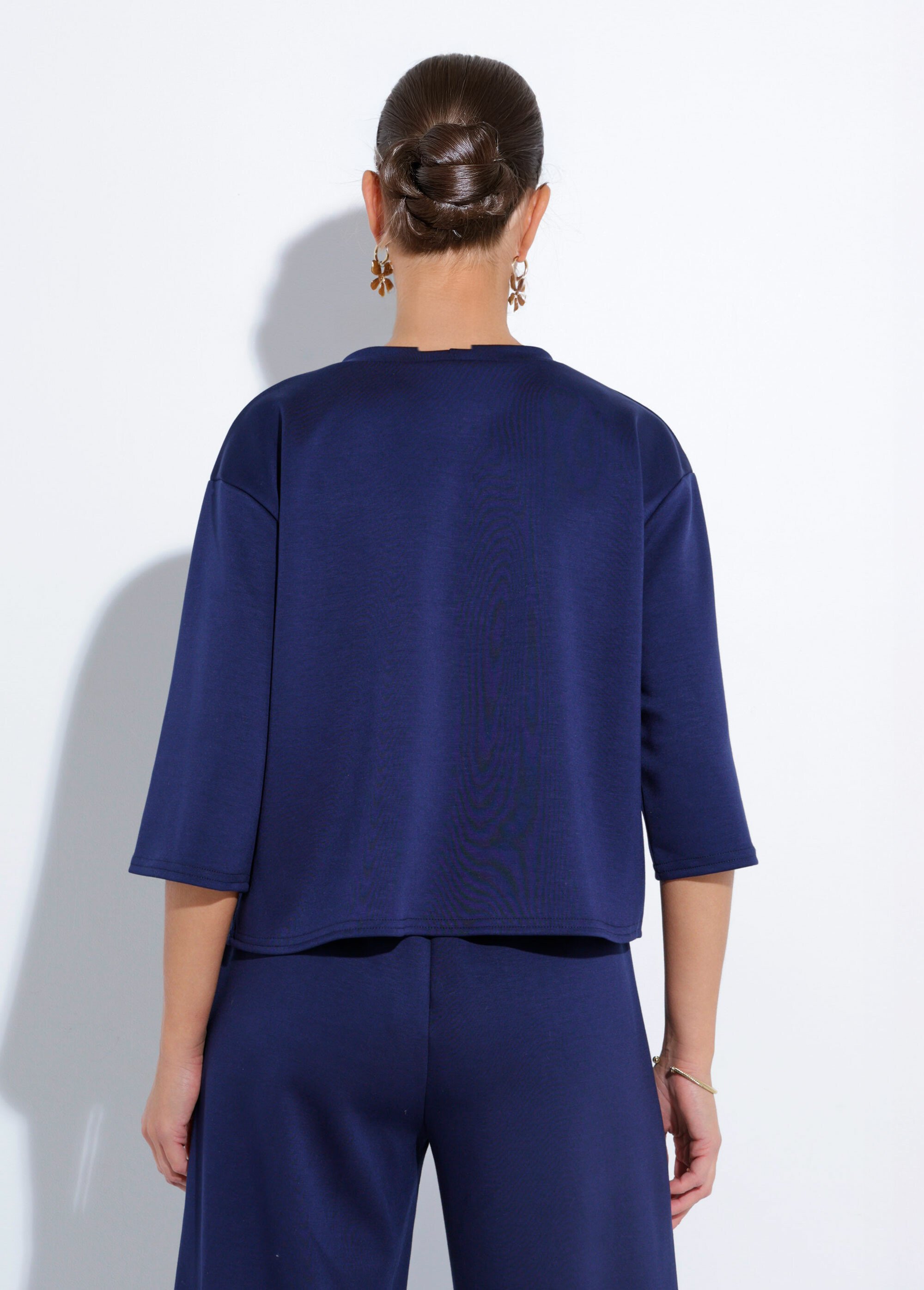 Sweat coupe confort avec manches 3/4