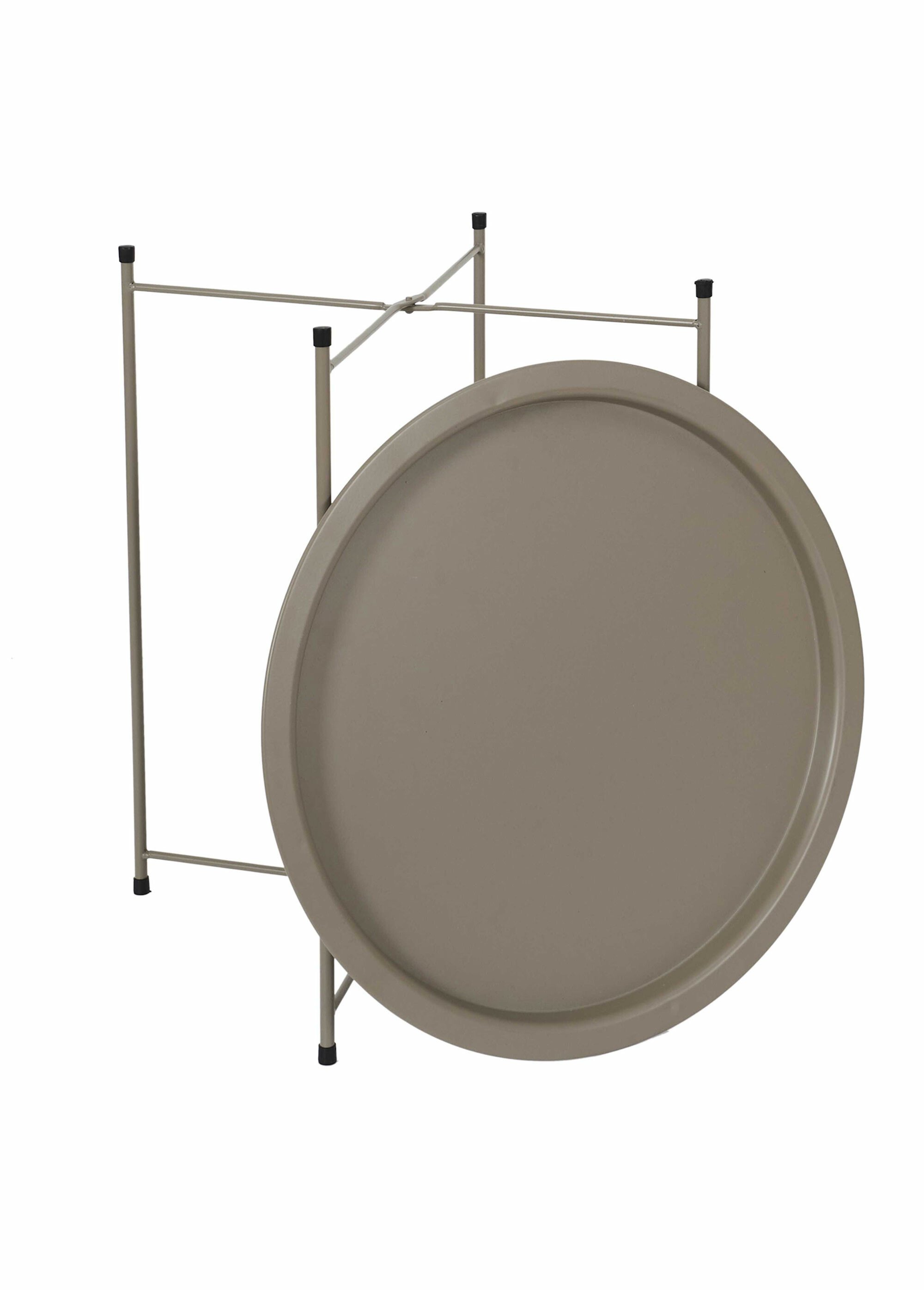 Table basse pliable en acier inox BEIGE CMP-HDO0051 DE2