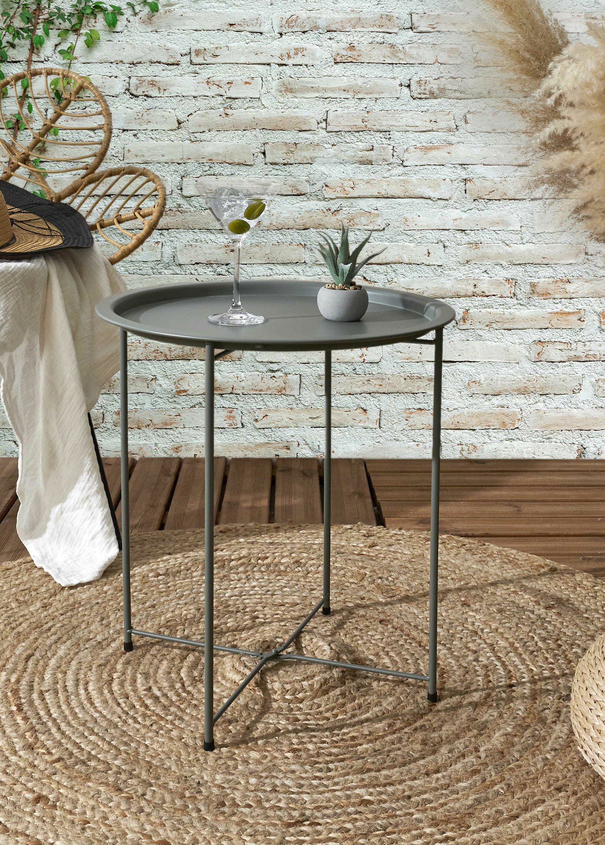 Table basse pliable en acier inox VERT CMP-HDO0051 SI1