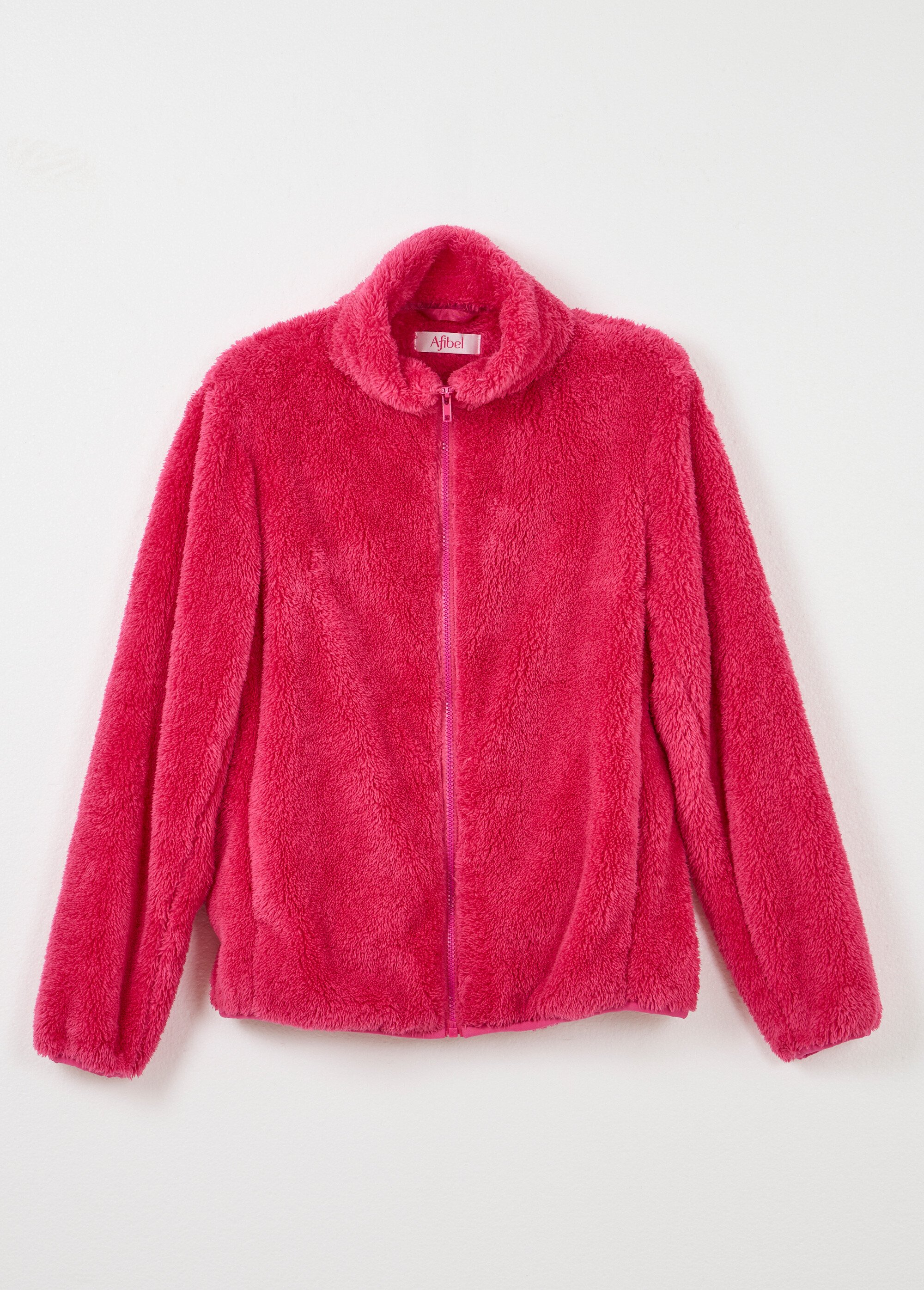 Veste fausse fourrure col montant manches longues Femme Rose TAMOU AP1
