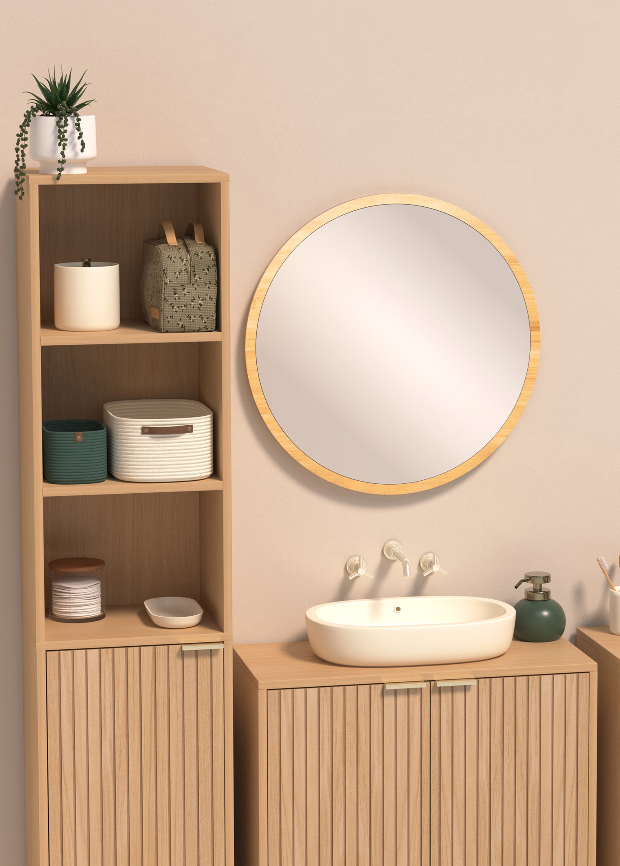 14 disques réutilisables + boite bambou Blanc JJA-174949 SI1