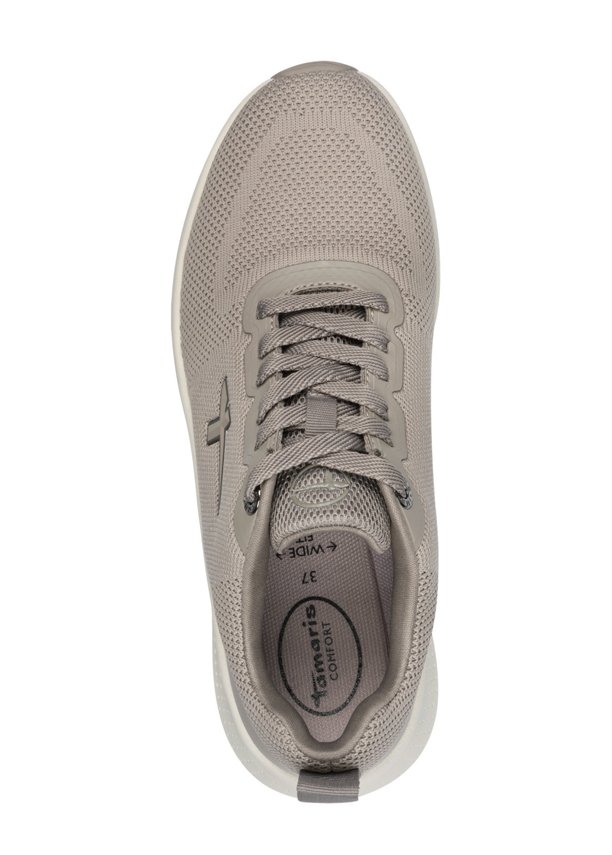 Baskets compensées en mesh look sportif Femme Marron TAM88372845 OV1
