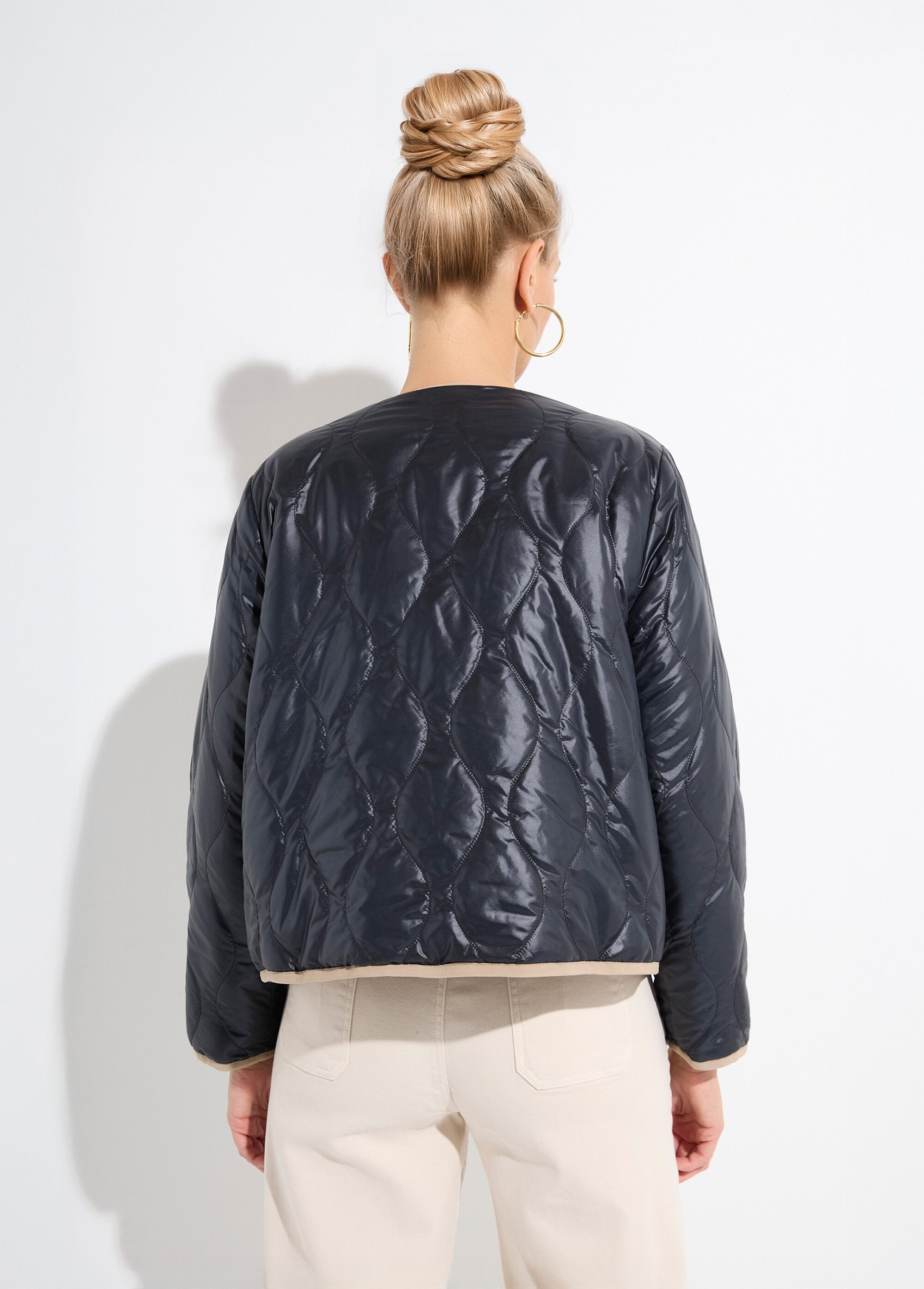 Blouson matelassé réversible Femme Noir TESSIE DO2