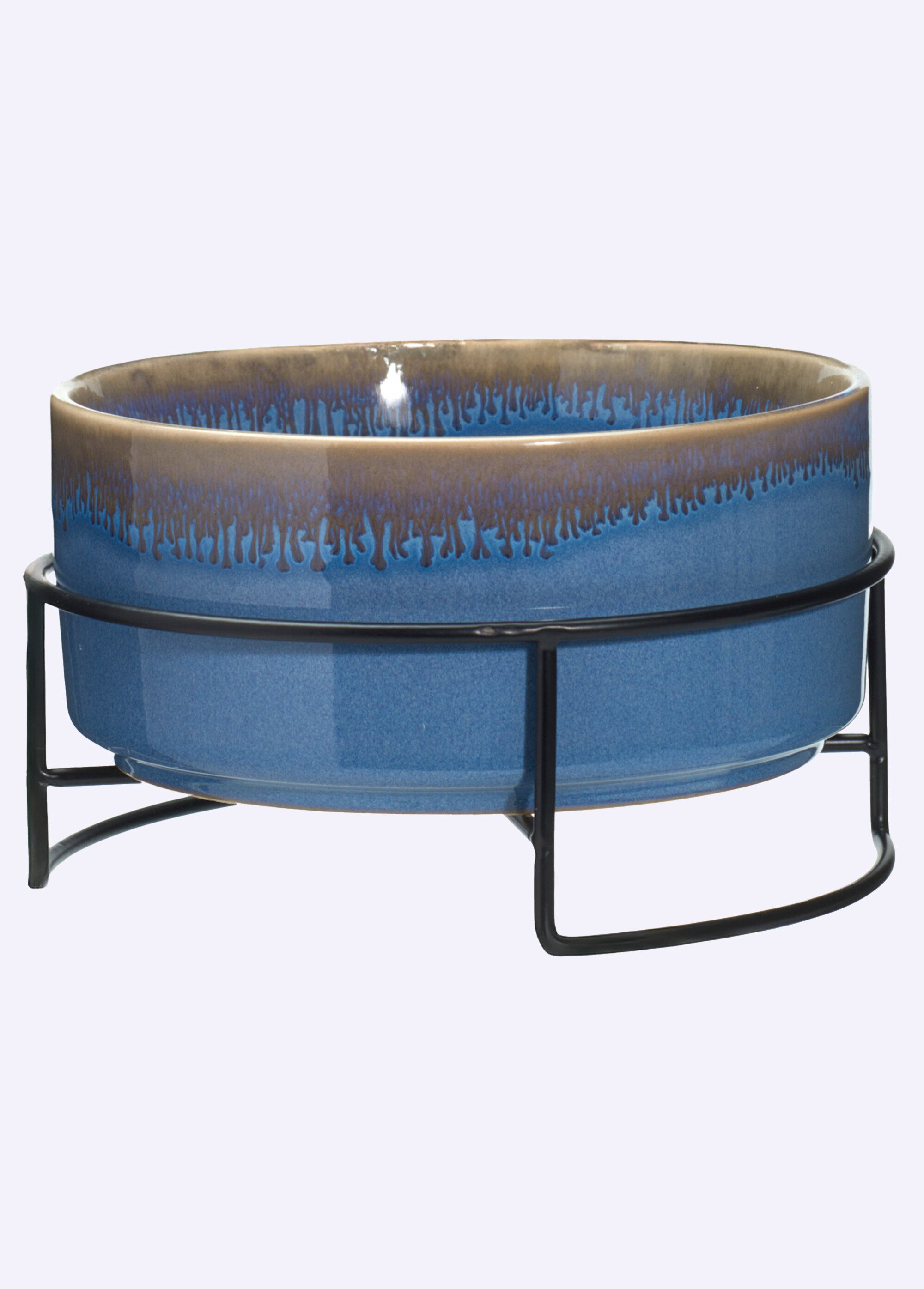 Bol céramique pour animaux de compagnie BLEU KP-Q75400040 FA1