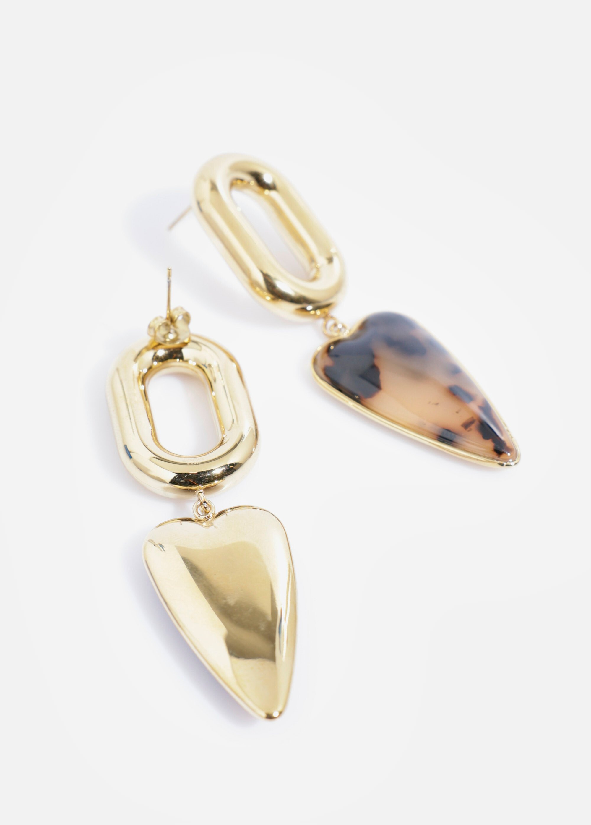 Boucle d'oreilles cœur en acier inoxydable