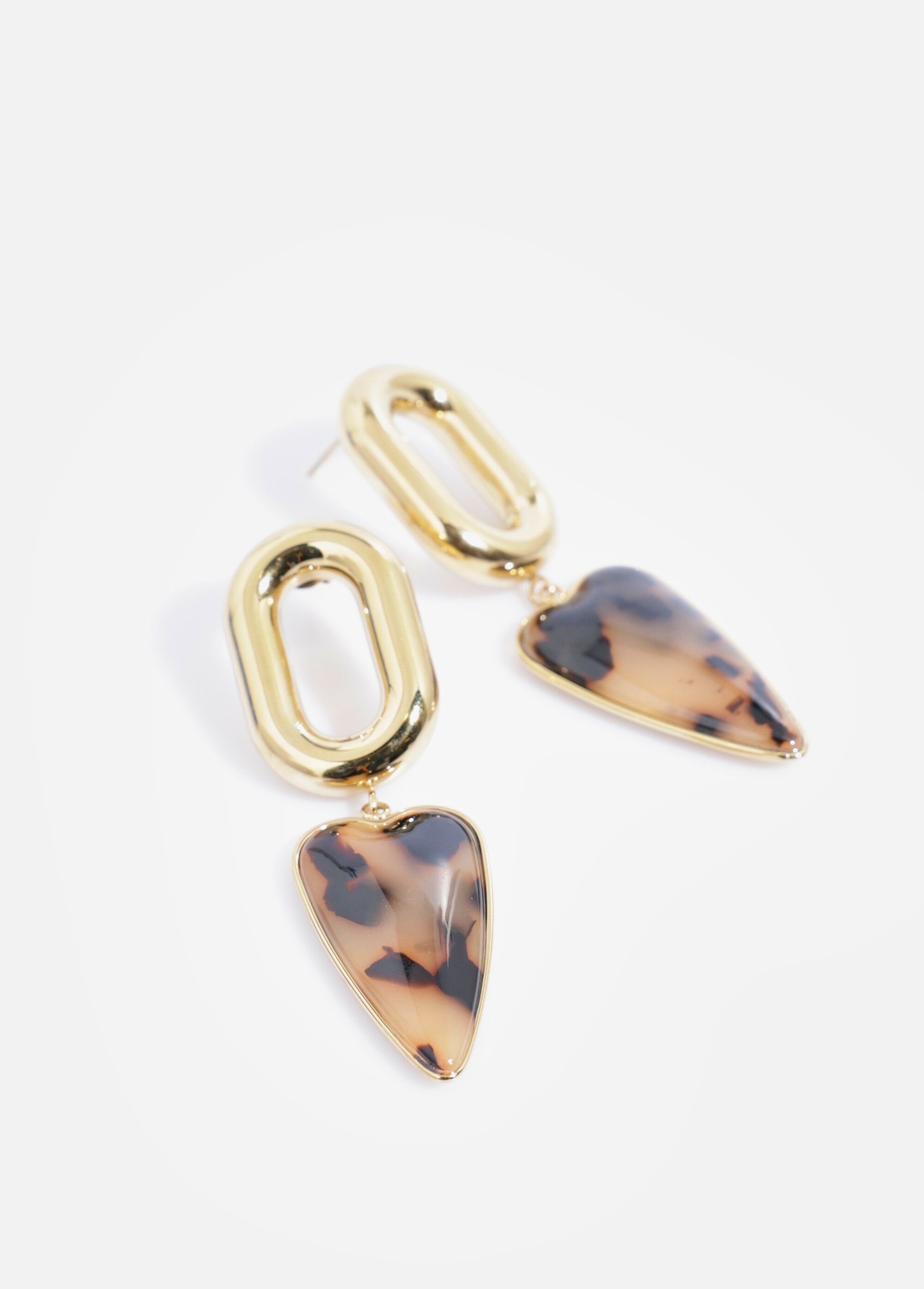 Boucle d'oreilles cœur en acier inoxydable DORE ET ECAILLES AE-BO812561 FA1