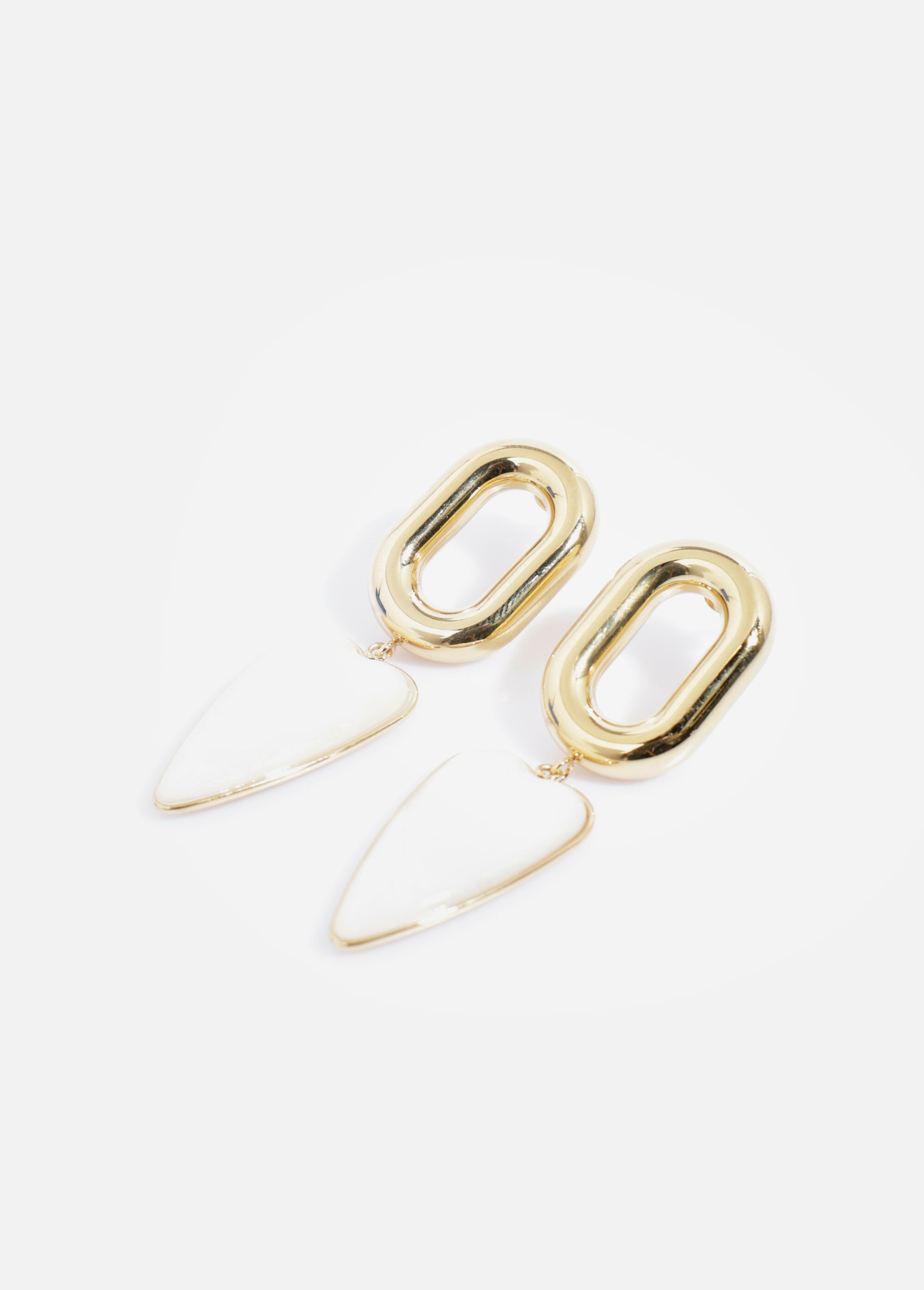 Boucle d'oreilles cœur en acier inoxydable DORE ET BLANC AE-BO812561 FA2