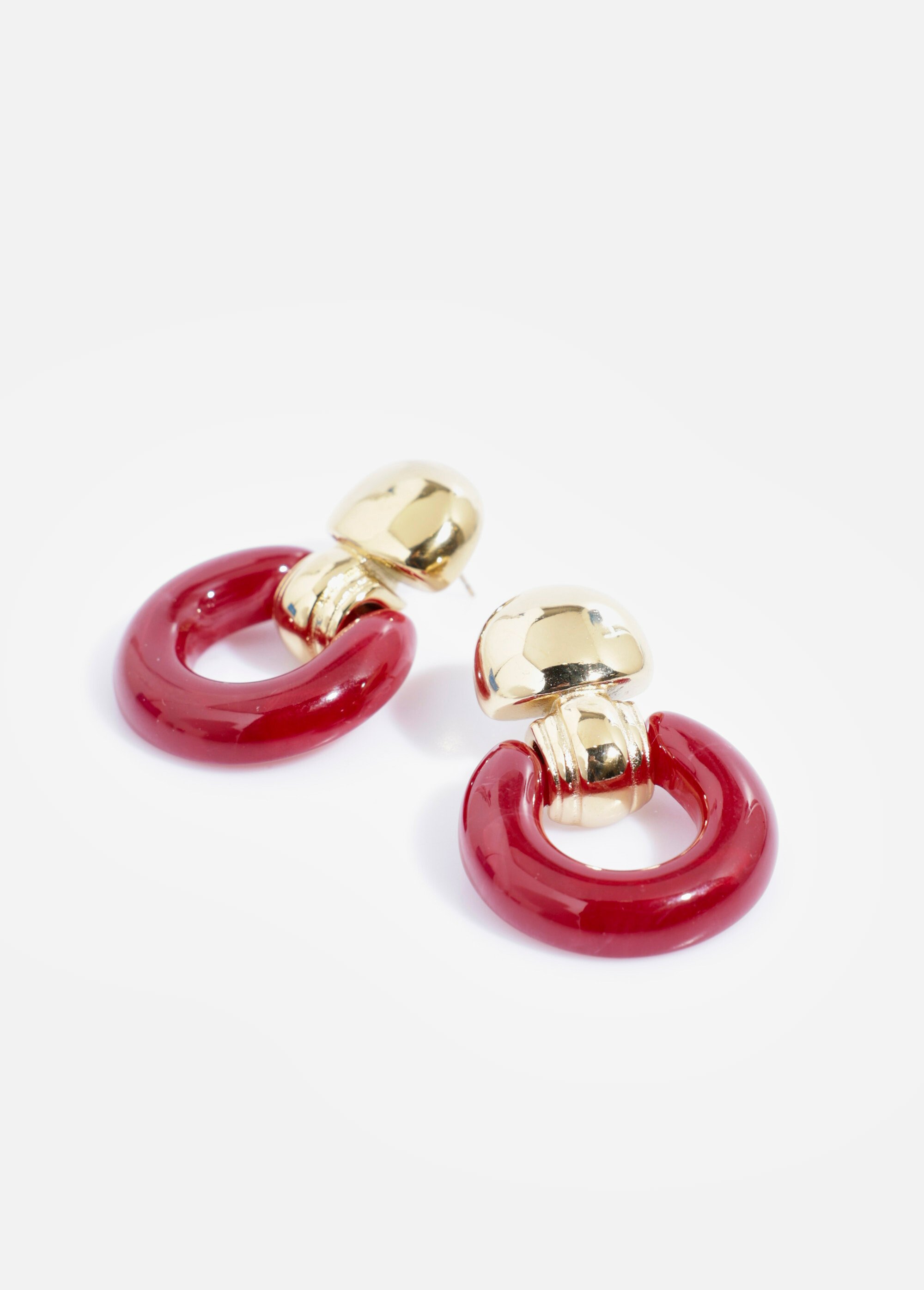Boucles d'oreilles pendant résine, acier inox Doré AE-BO812557 FA1
