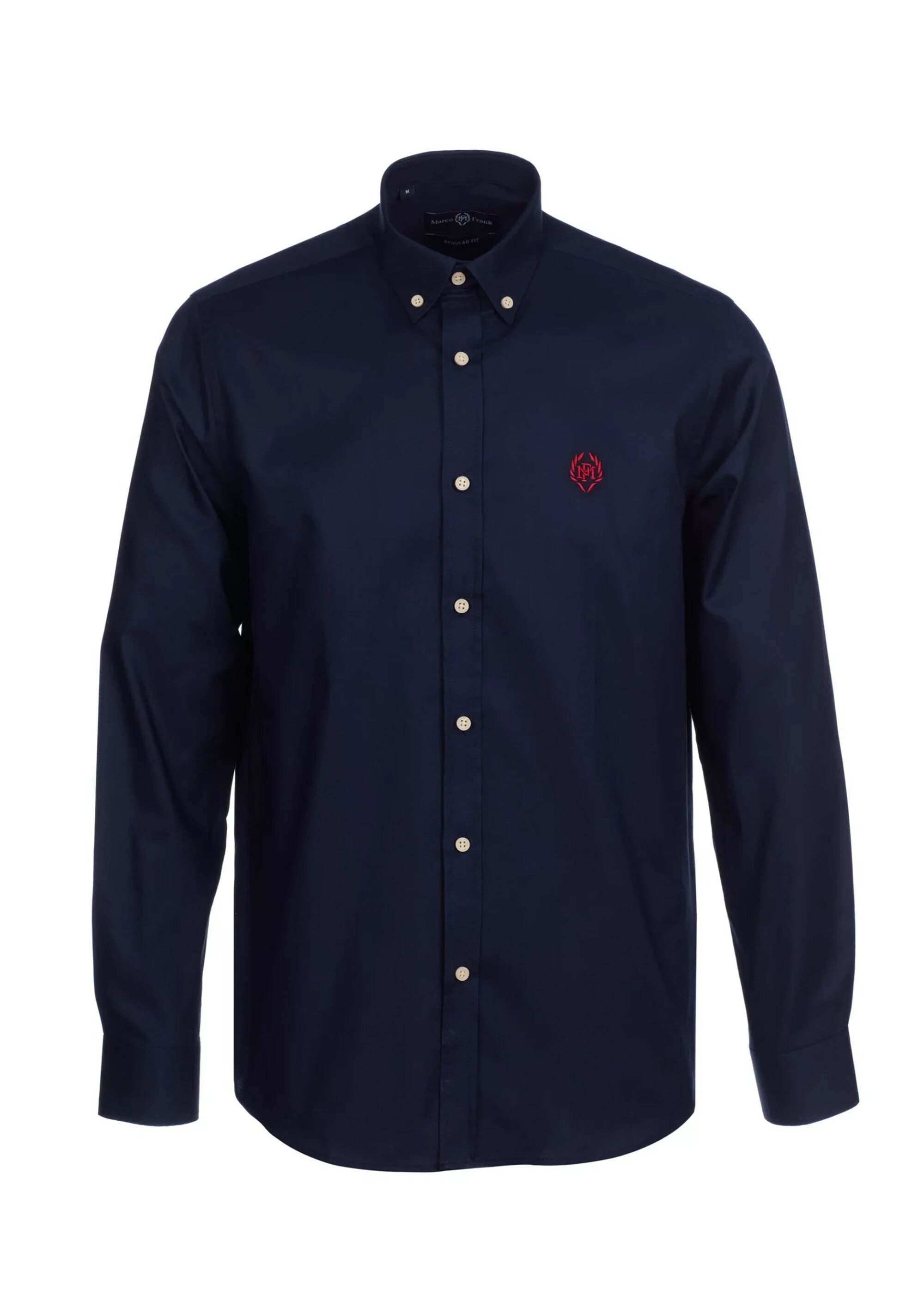 Chemise unie manches longues col boutonné Homme Bleu MFK-CYRIL AP1