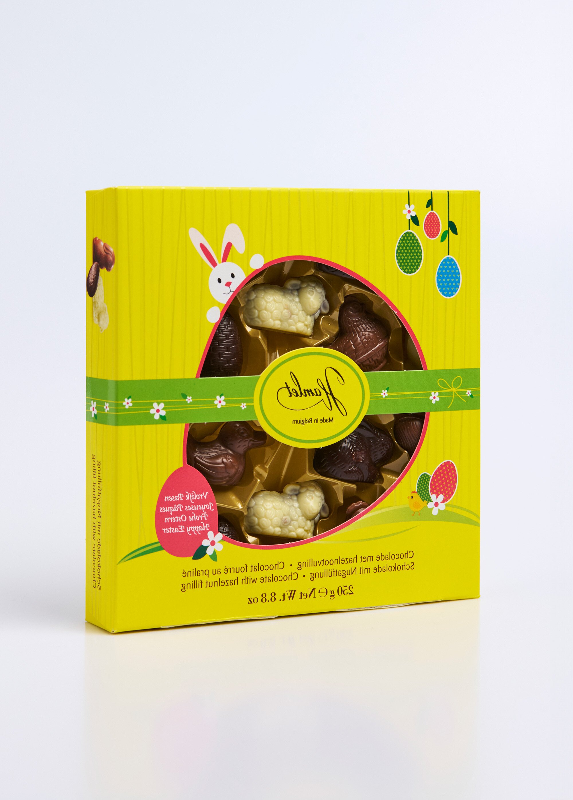 Coffret cadeau sujets en chocolat assortis