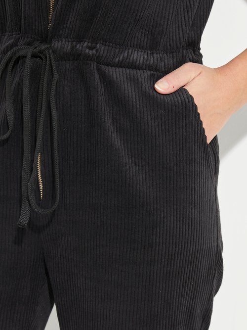 Combipantalon en velours à grosses cotes Femme Noir TM-SABRINA DE2