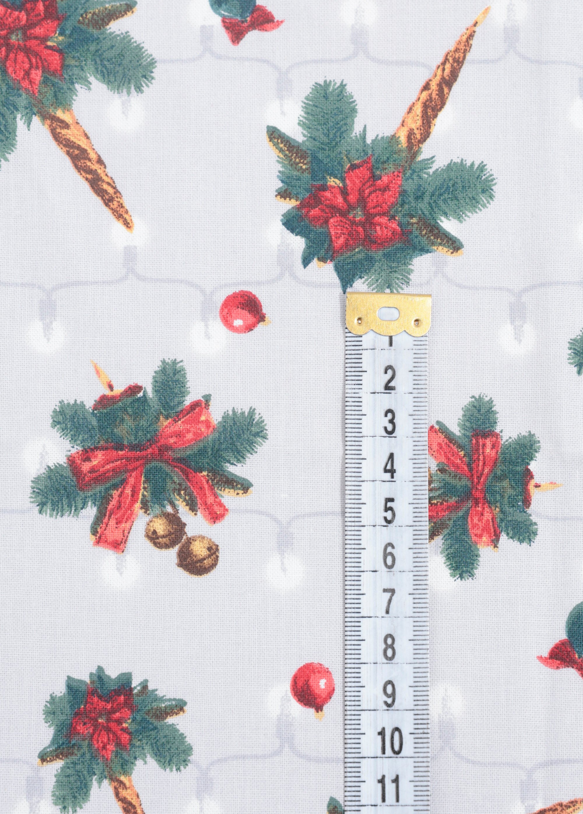 Coupon tissu déco thème Noël VERT COT118603 DE1