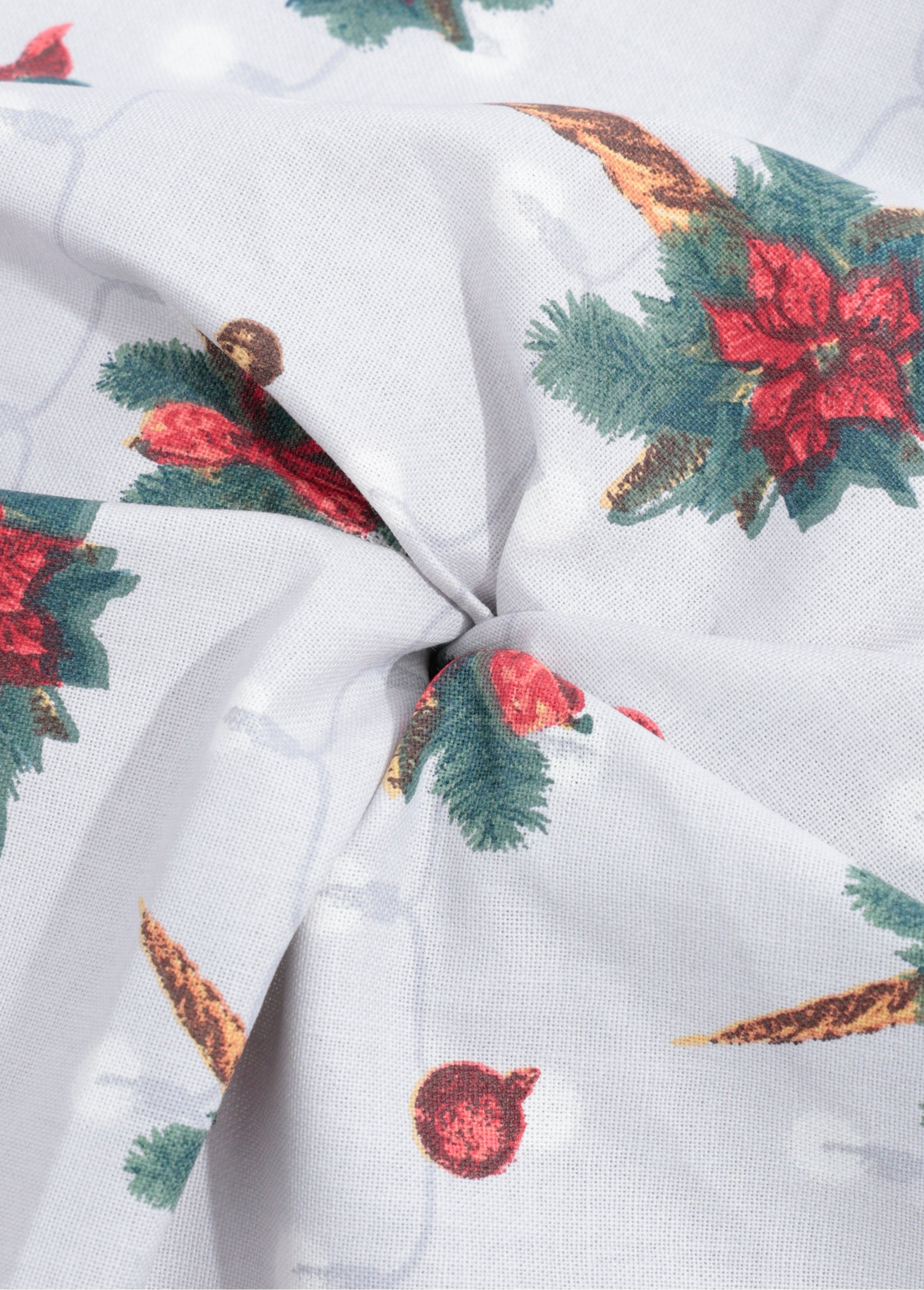 Coupon tissu déco thème Noël VERT COT118603 FA1