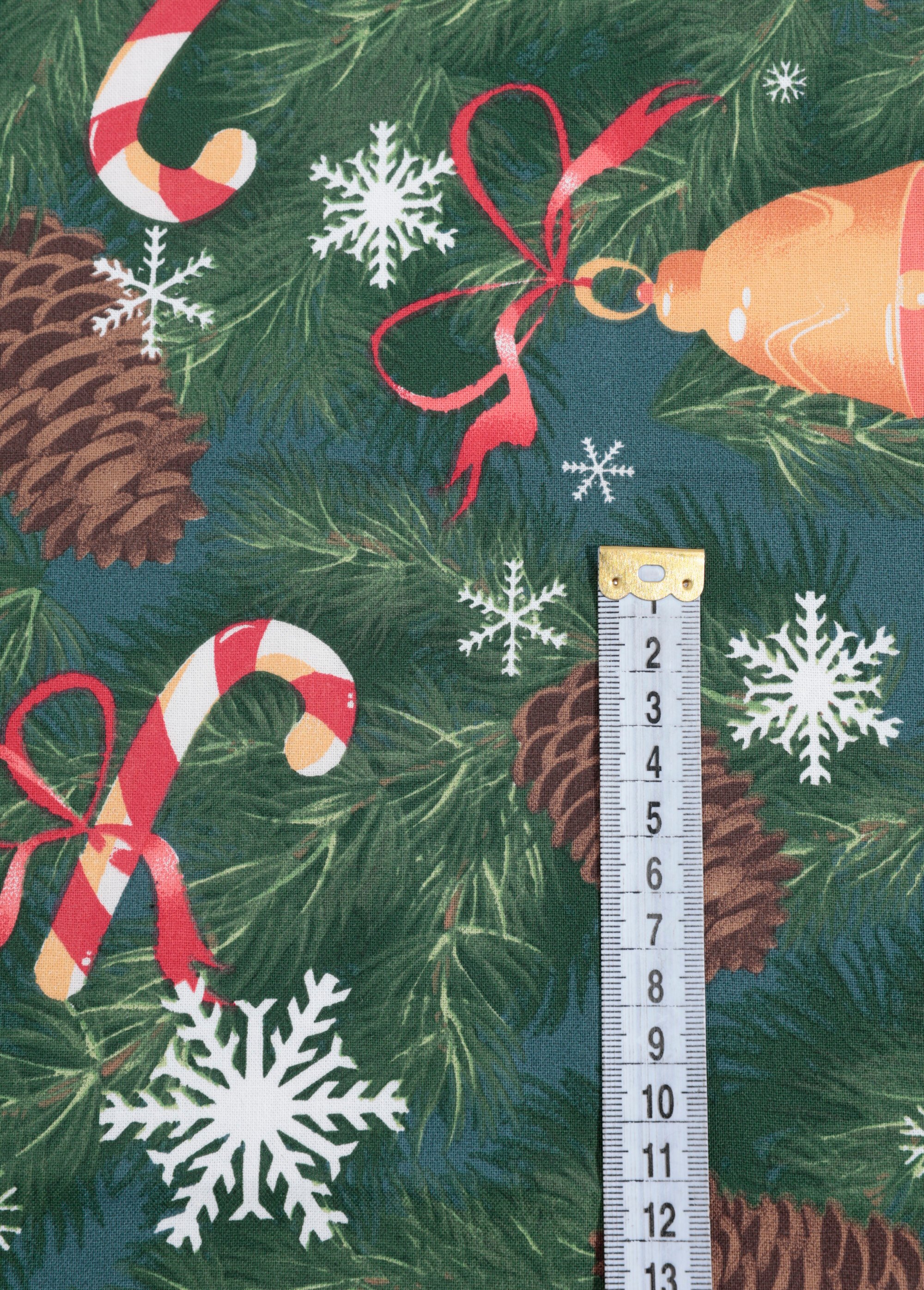 Coupon tissu déco thème Noël ROUGE COT118603 DE1