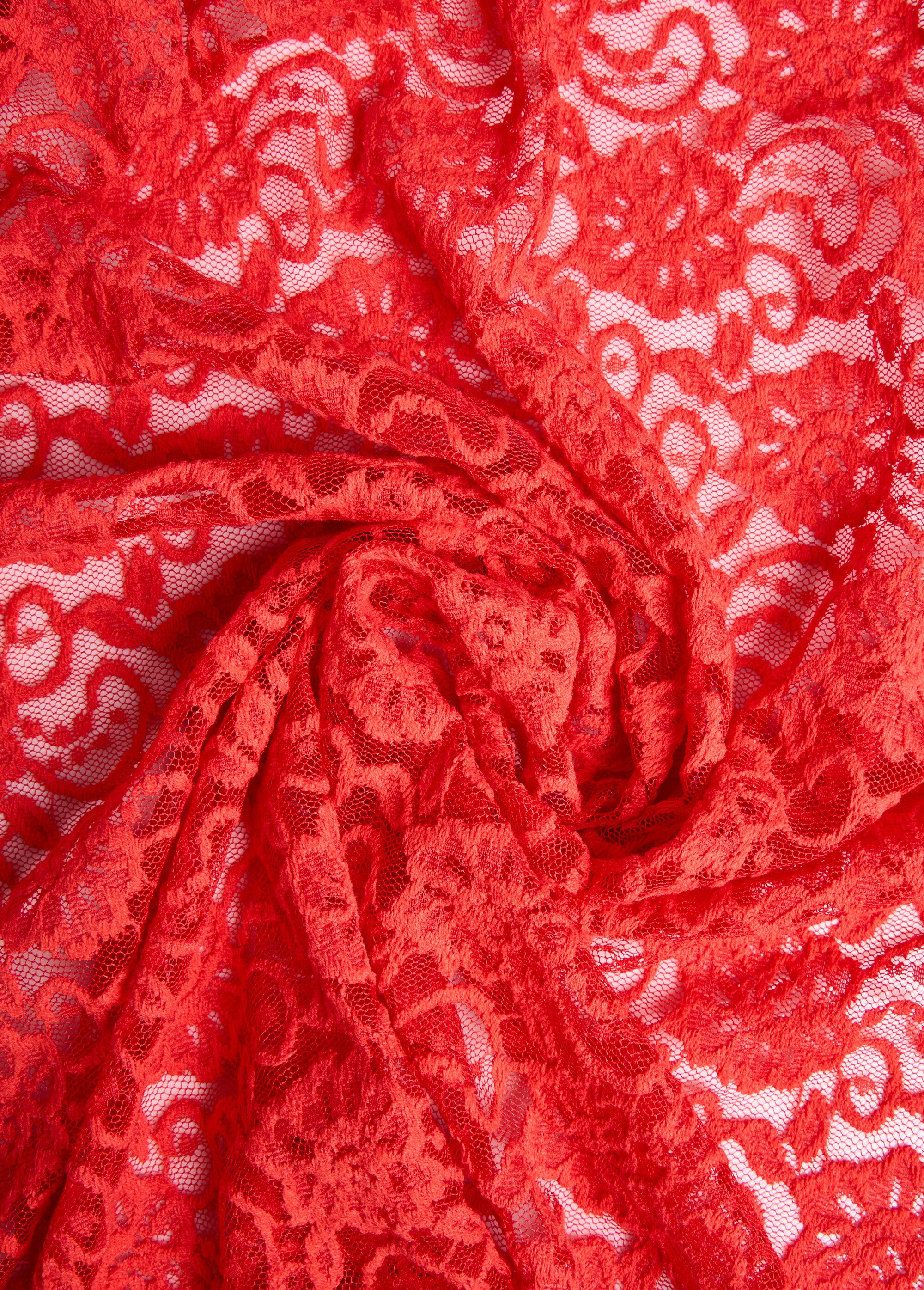 Coupon tissu dentelle fleurie, Catalina