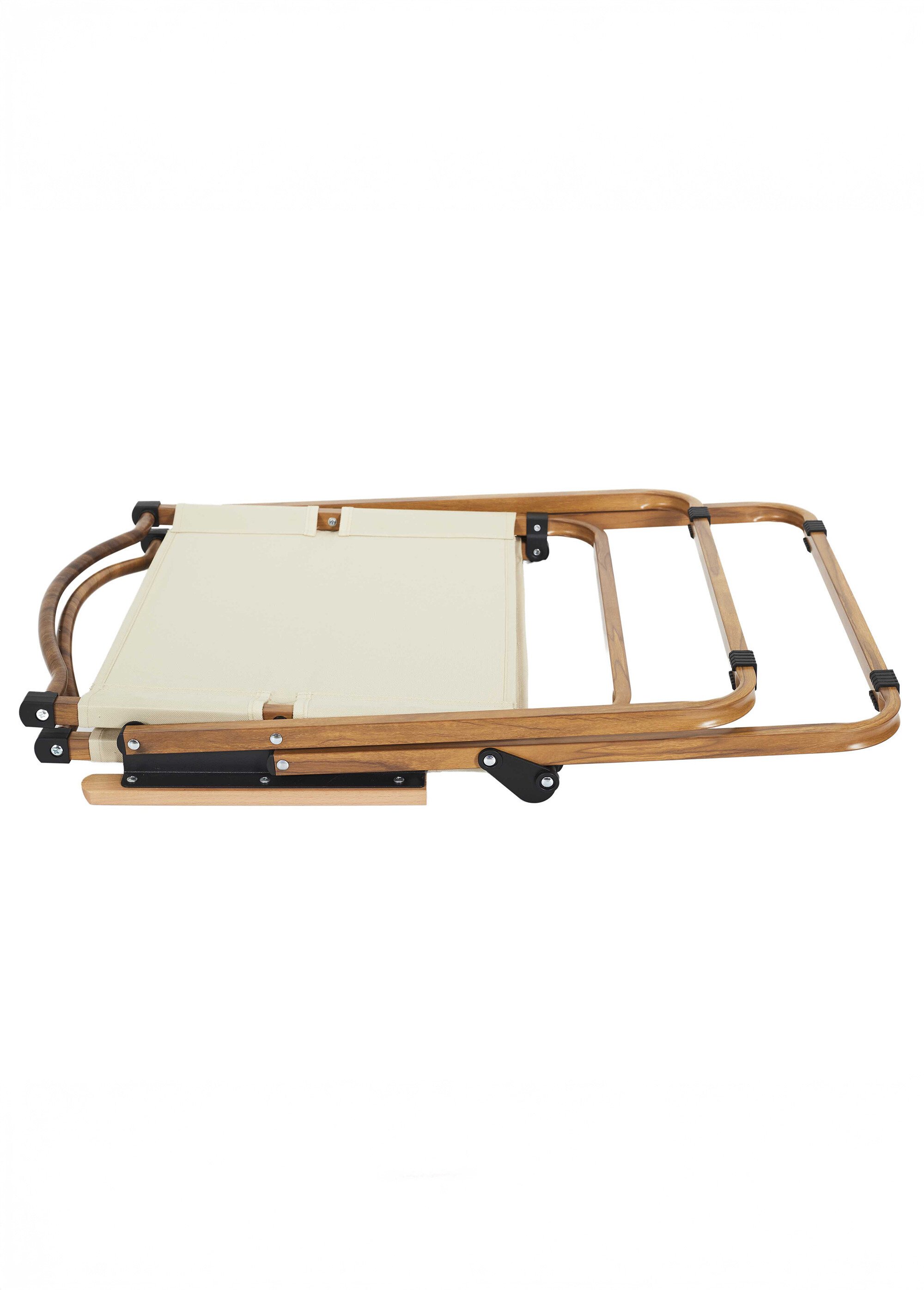 Fauteuil outdoor pliant, métal et tissu BEIGE CMP-HDO0060 DE1