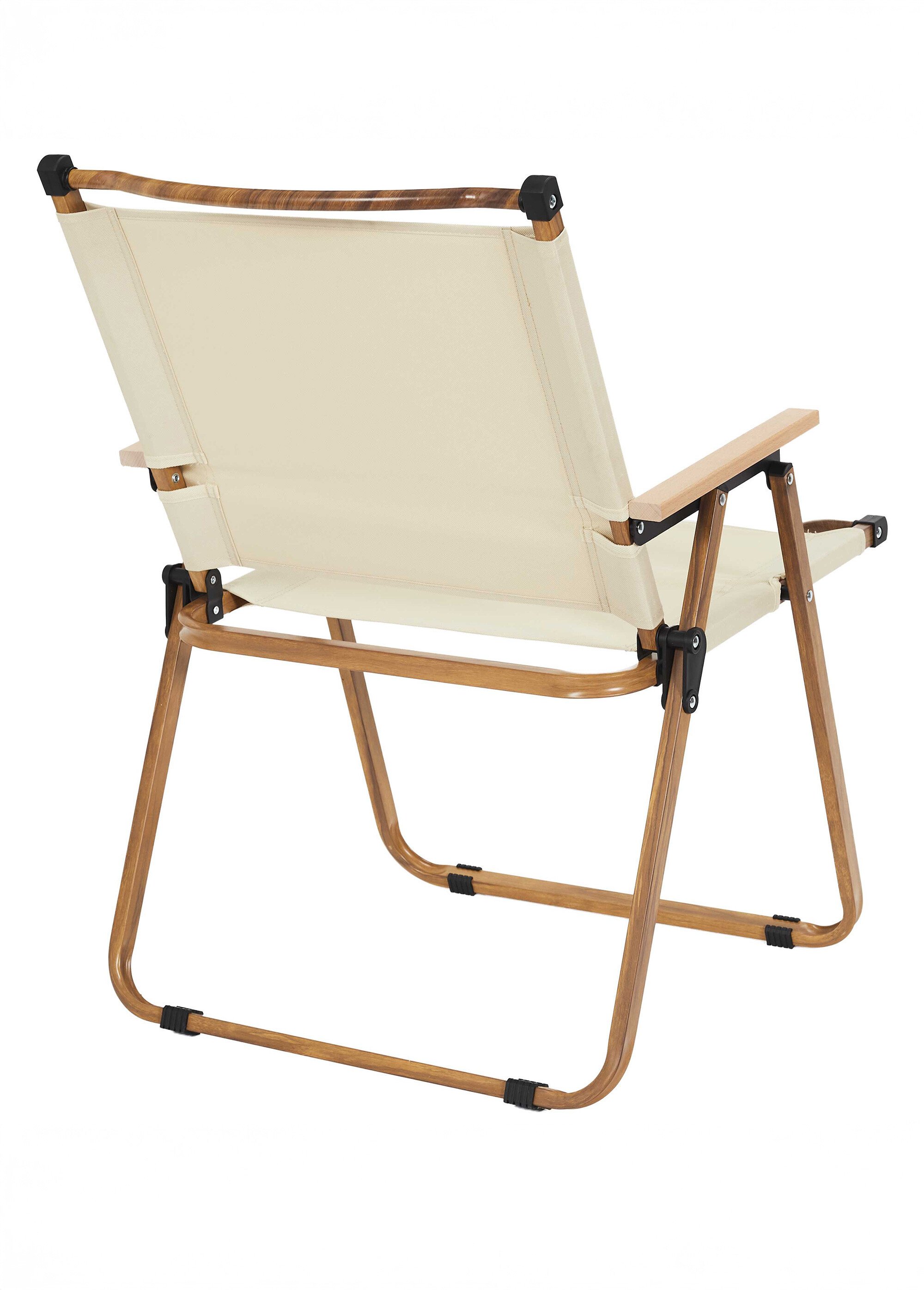 Fauteuil outdoor pliant, métal et tissu BEIGE CMP-HDO0060 DO1