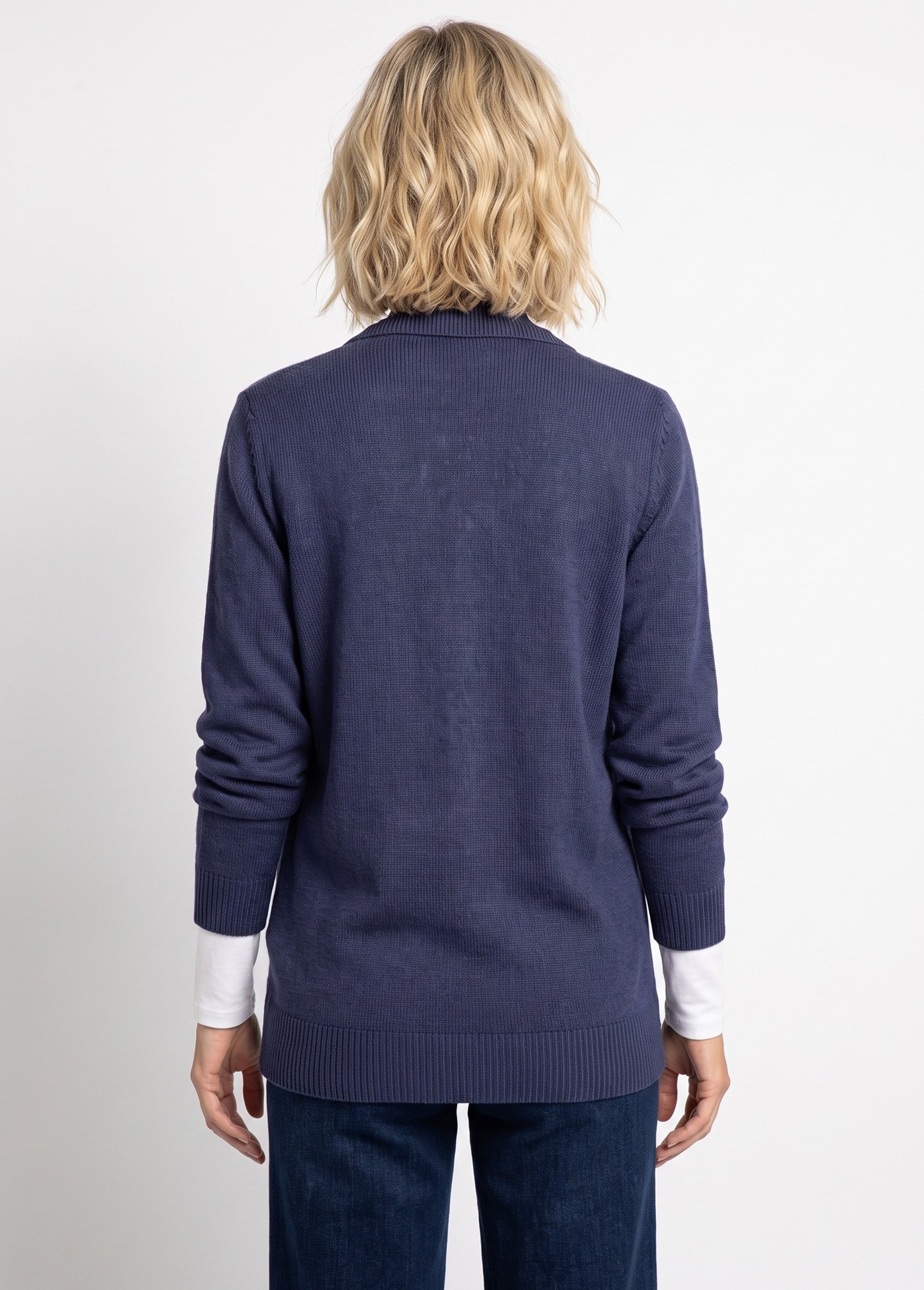 Gilet boutonné mi long col tailleur