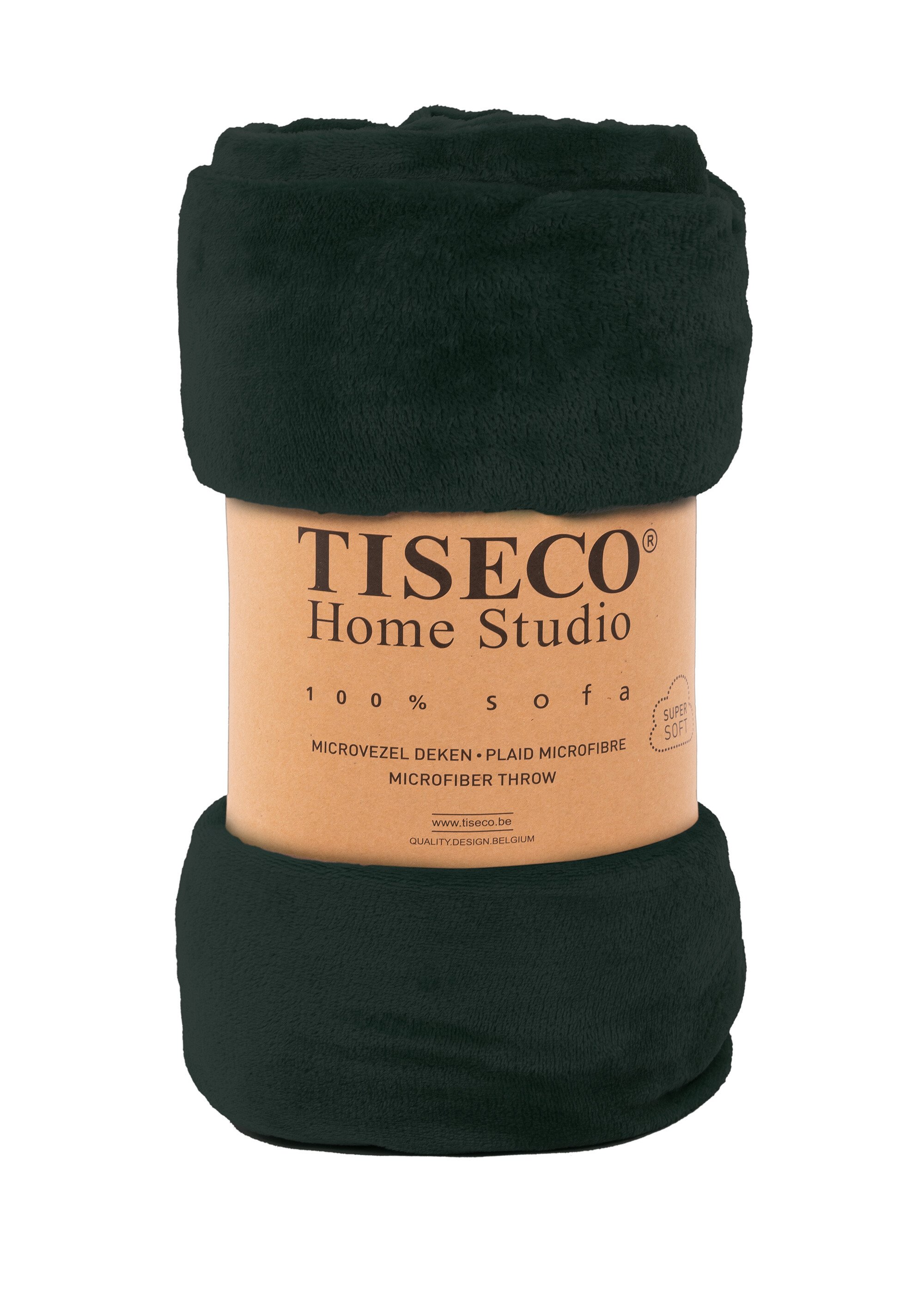 Grand plaid polaire uni lisse, 2m x 1,5m Noir TIS-COSY DE1