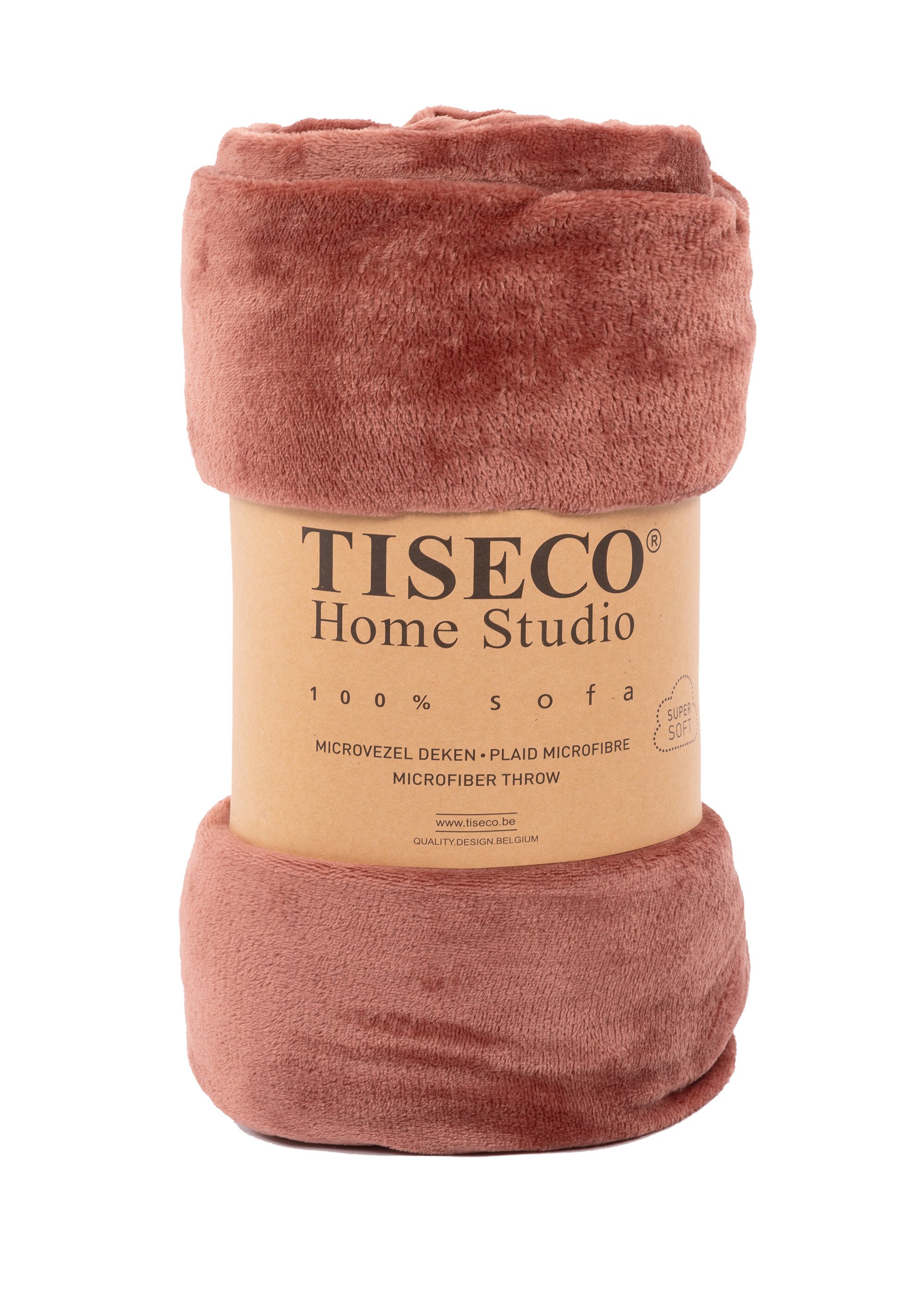 Grand plaid polaire uni lisse, 2m x 1,5m Marron TIS-COSY DE1