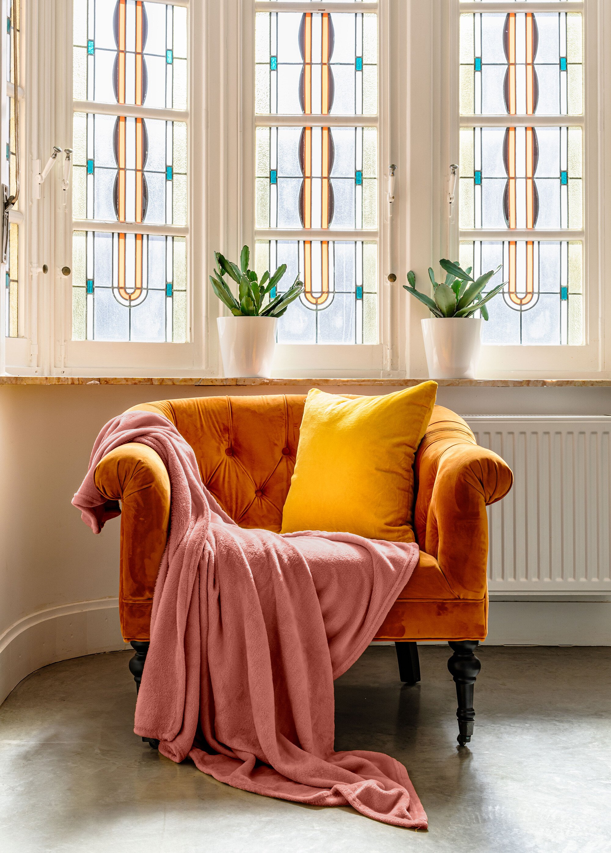 Grand plaid polaire uni lisse, 2m x 1,5m Marron TIS-COSY SI1