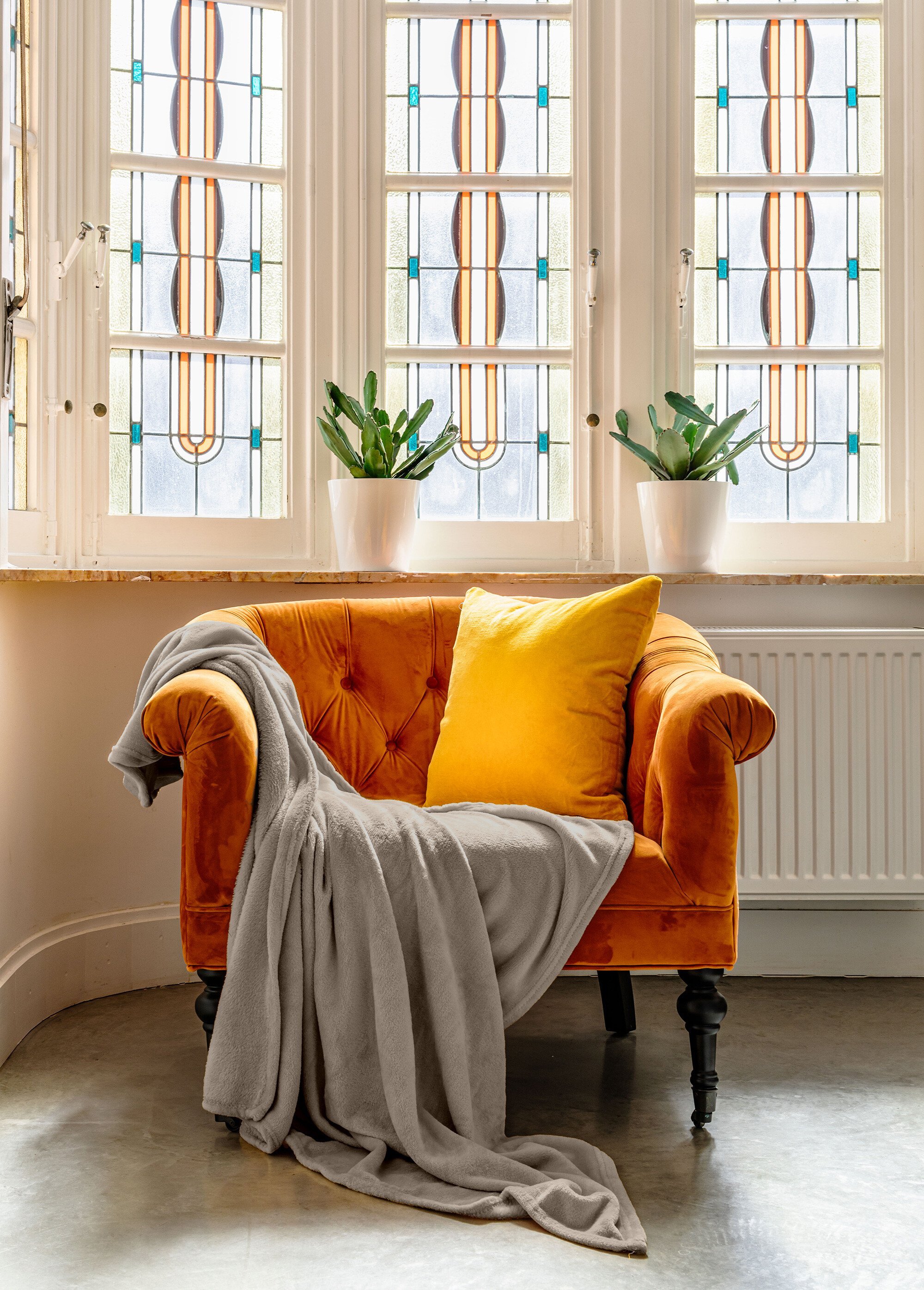 Grand plaid polaire uni lisse, 2m x 1,5m Marron TIS-COSY SI1