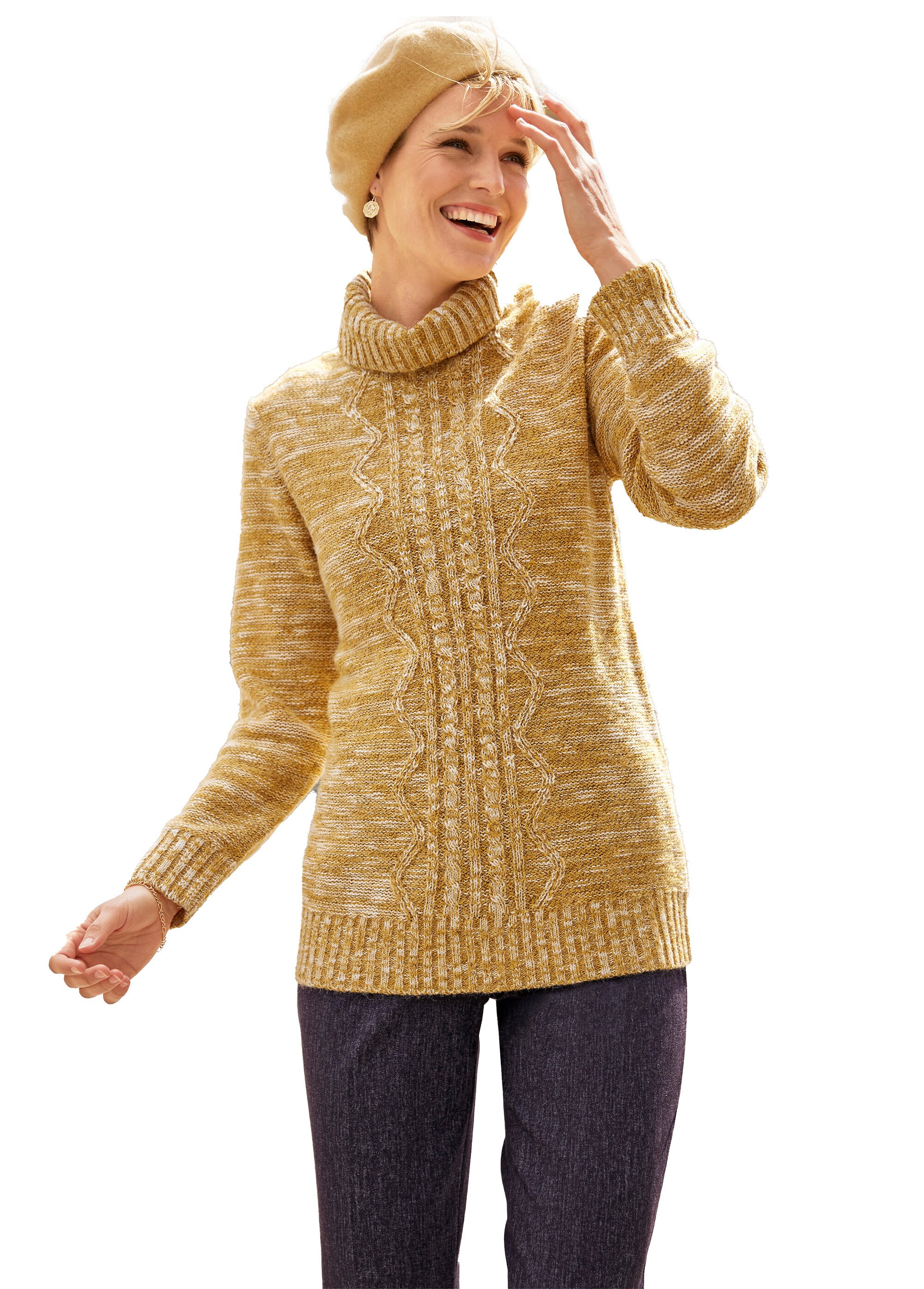 Le pull col roulé torsadé