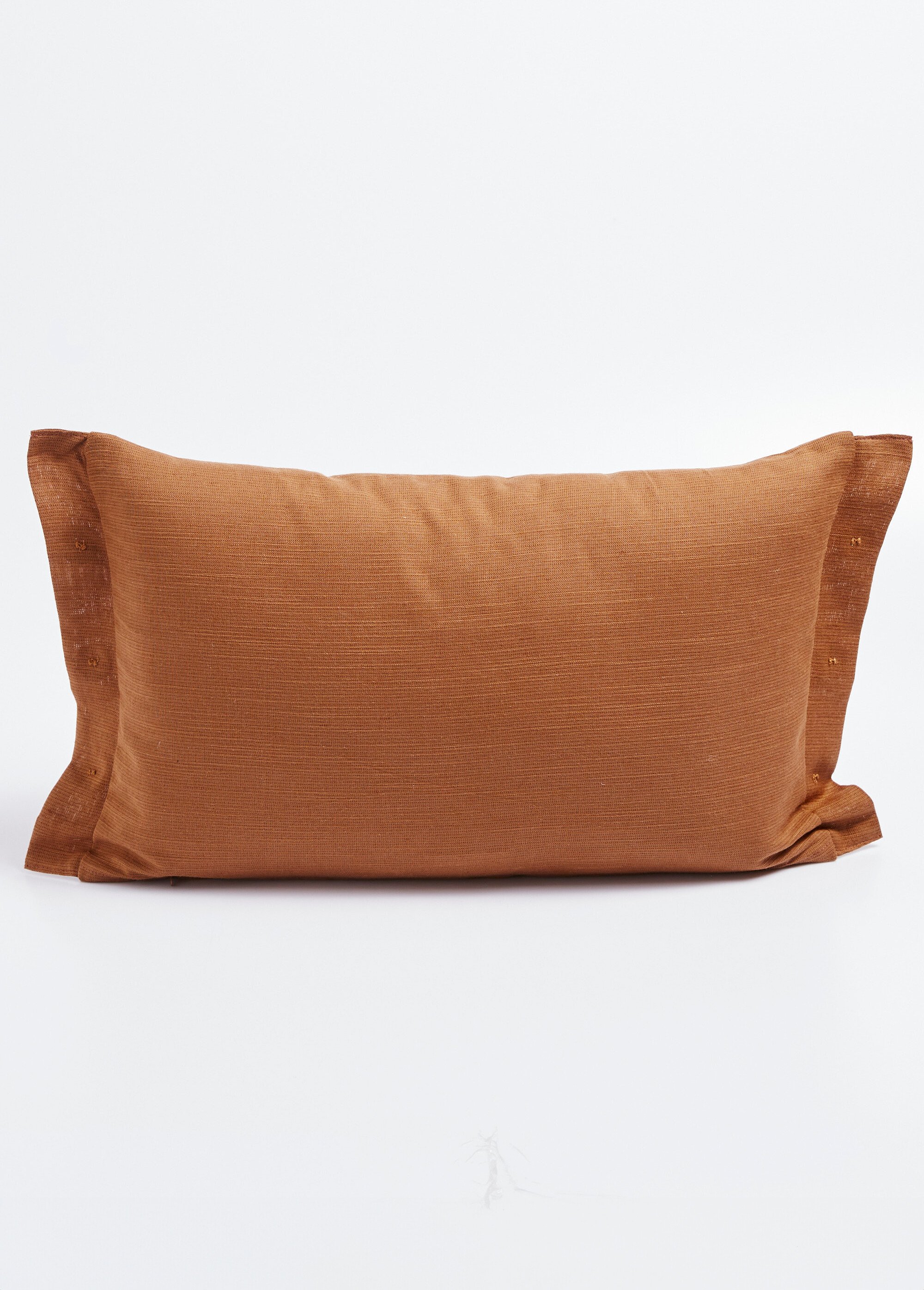 Coussin coton/lin avec boutons fantaisie