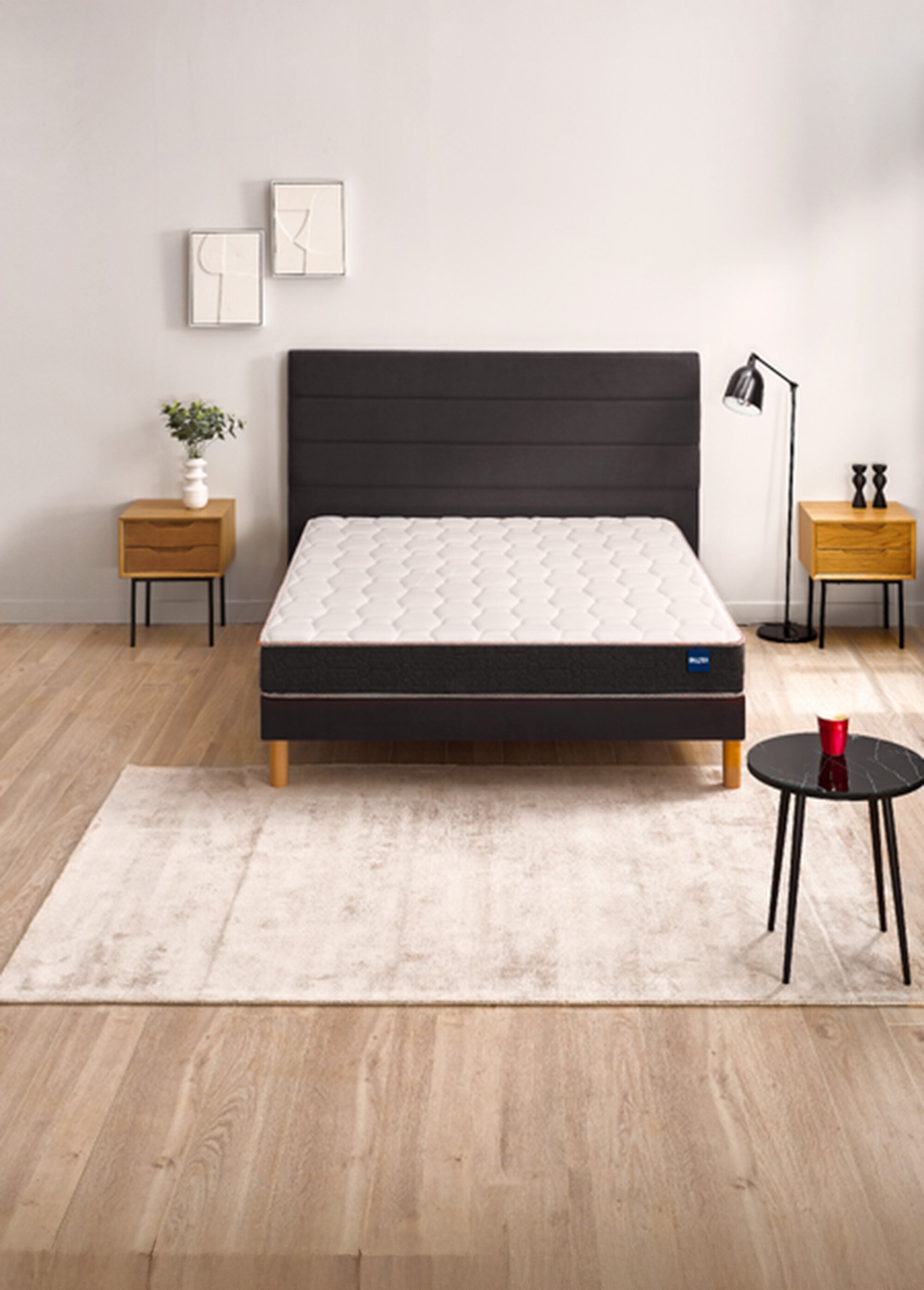 Matelas ferme en mousse anti acariens, haut. 14cm BLANC BUL-VITA2.0 SF1