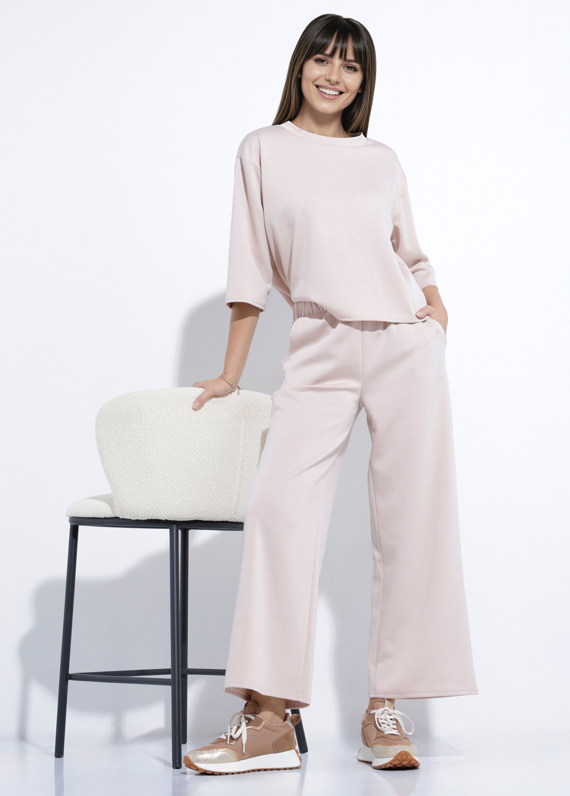 Pantalon coupe confort maille souple