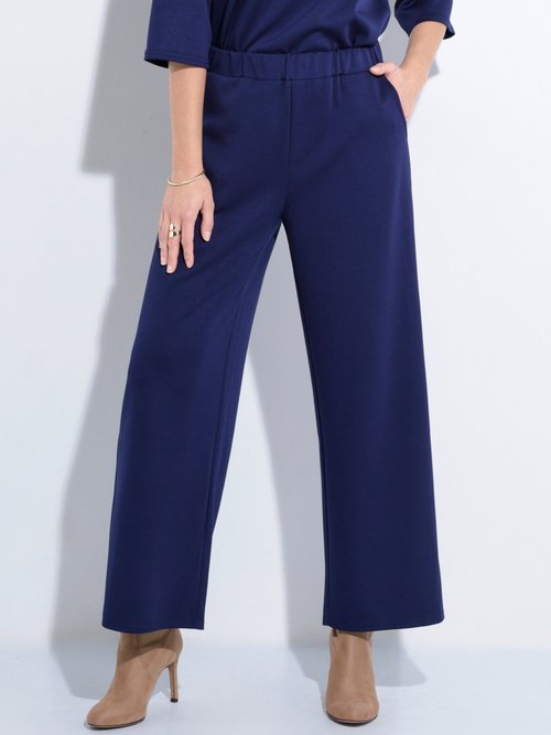 Pantalon coupe confort maille souple Femme Bleu TM-PALLIER FA1