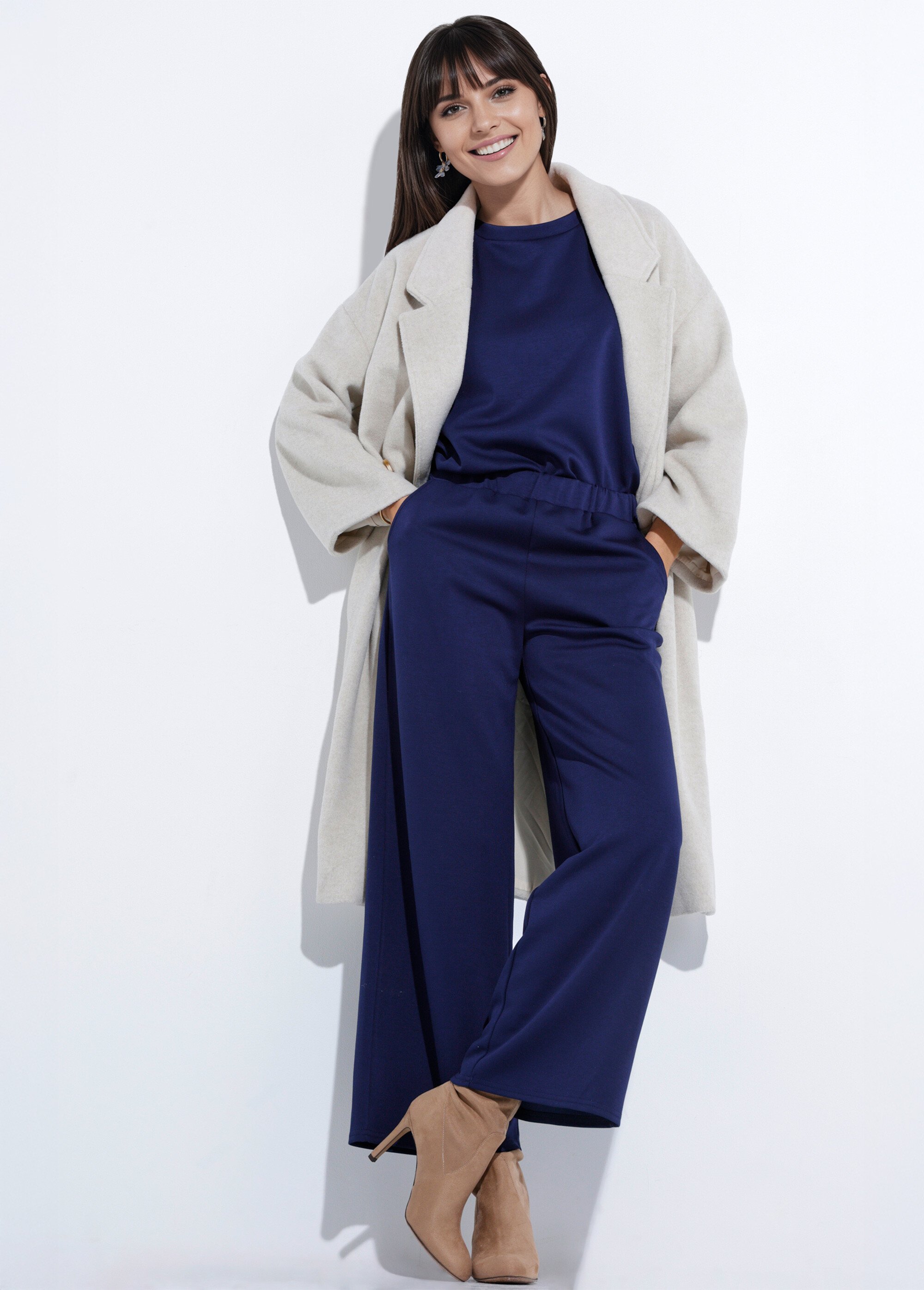 Pantalon coupe confort maille souple