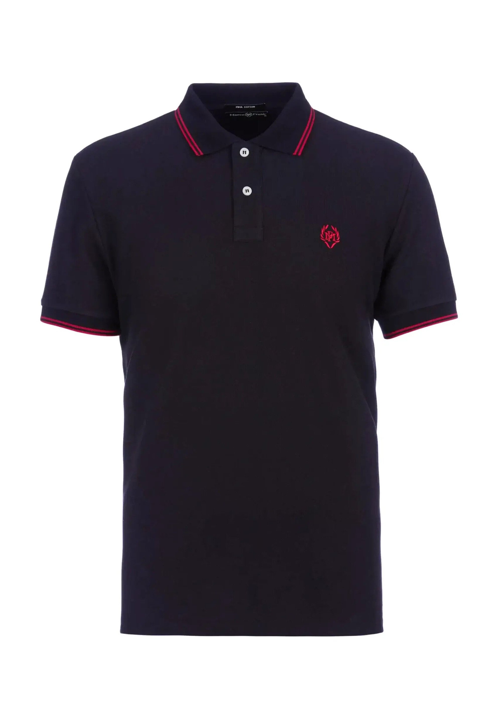 Polo manches courtes détails contrastés Bleu MFK-NOUVEL AP1