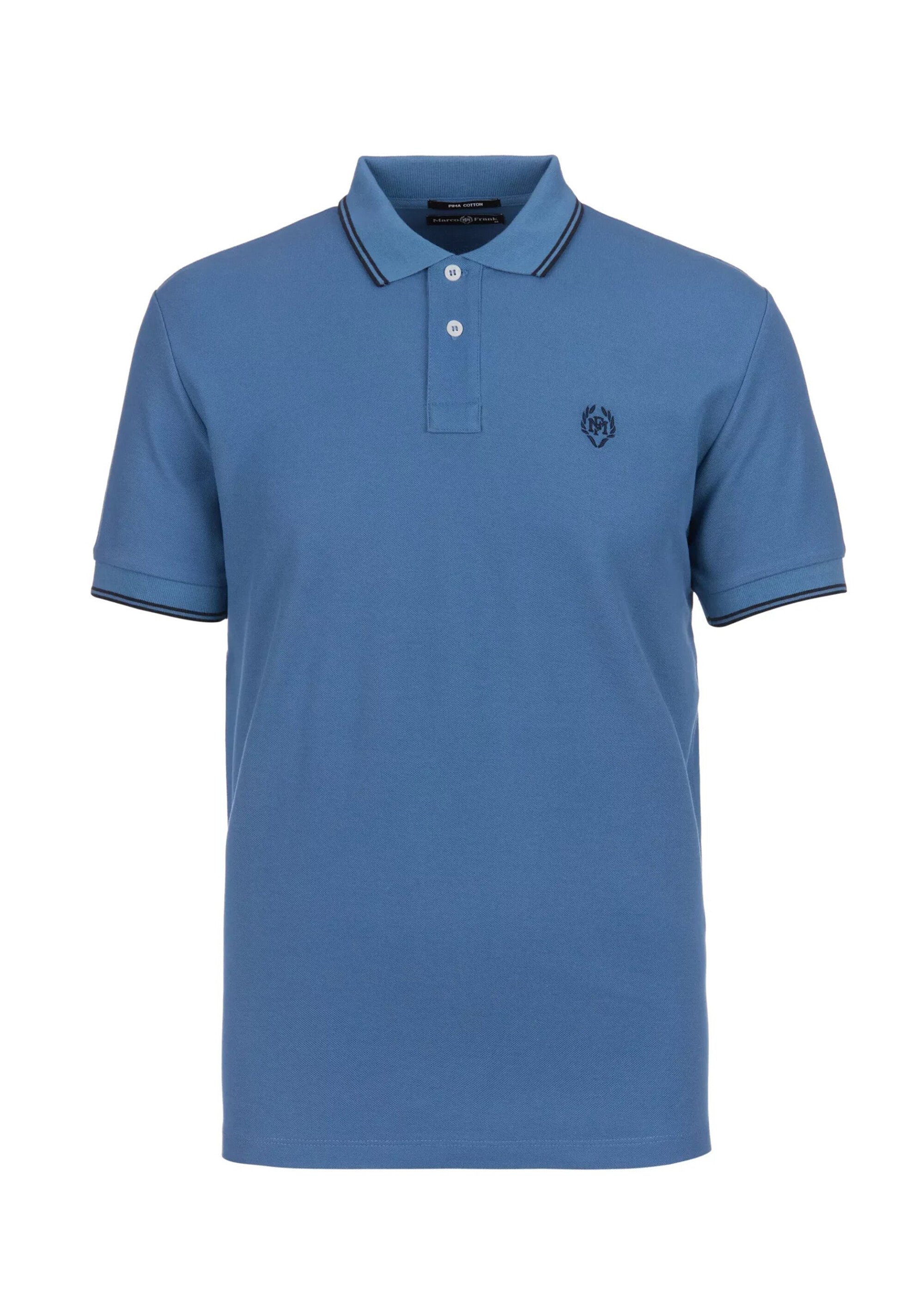 Polo manches courtes détails contrastés Bleu MFK-NOUVEL AP1