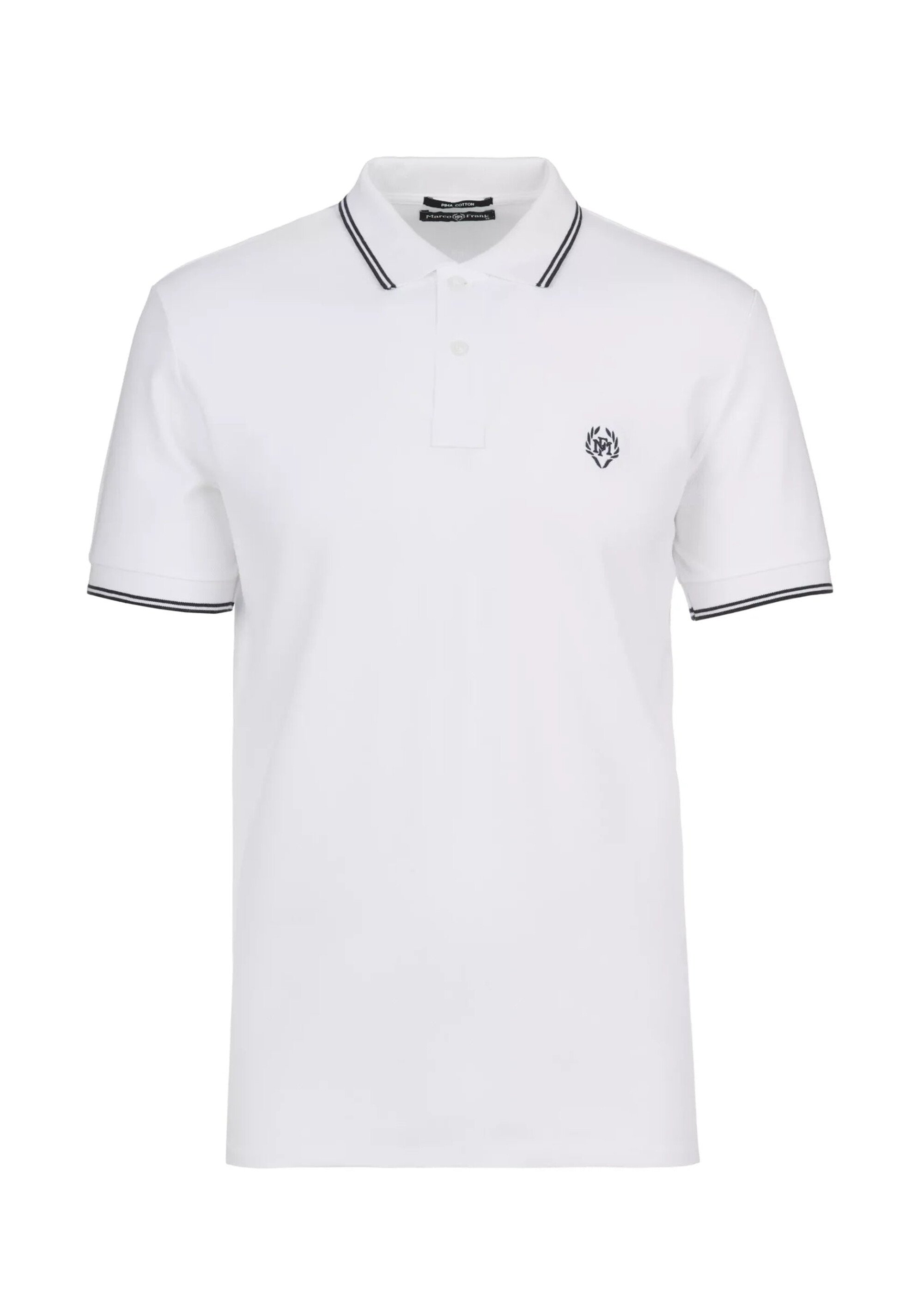 Polo manches courtes détails contrastés Blanc MFK-NOUVEL AP1