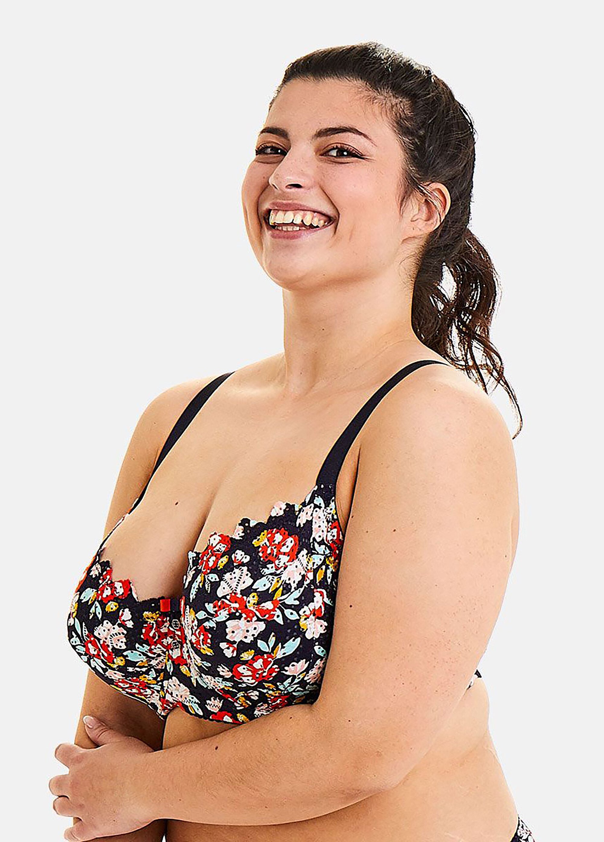 Soutien-gorge imprimé grand maintien Femme Grande Taille Bleu WHAGMA DR1