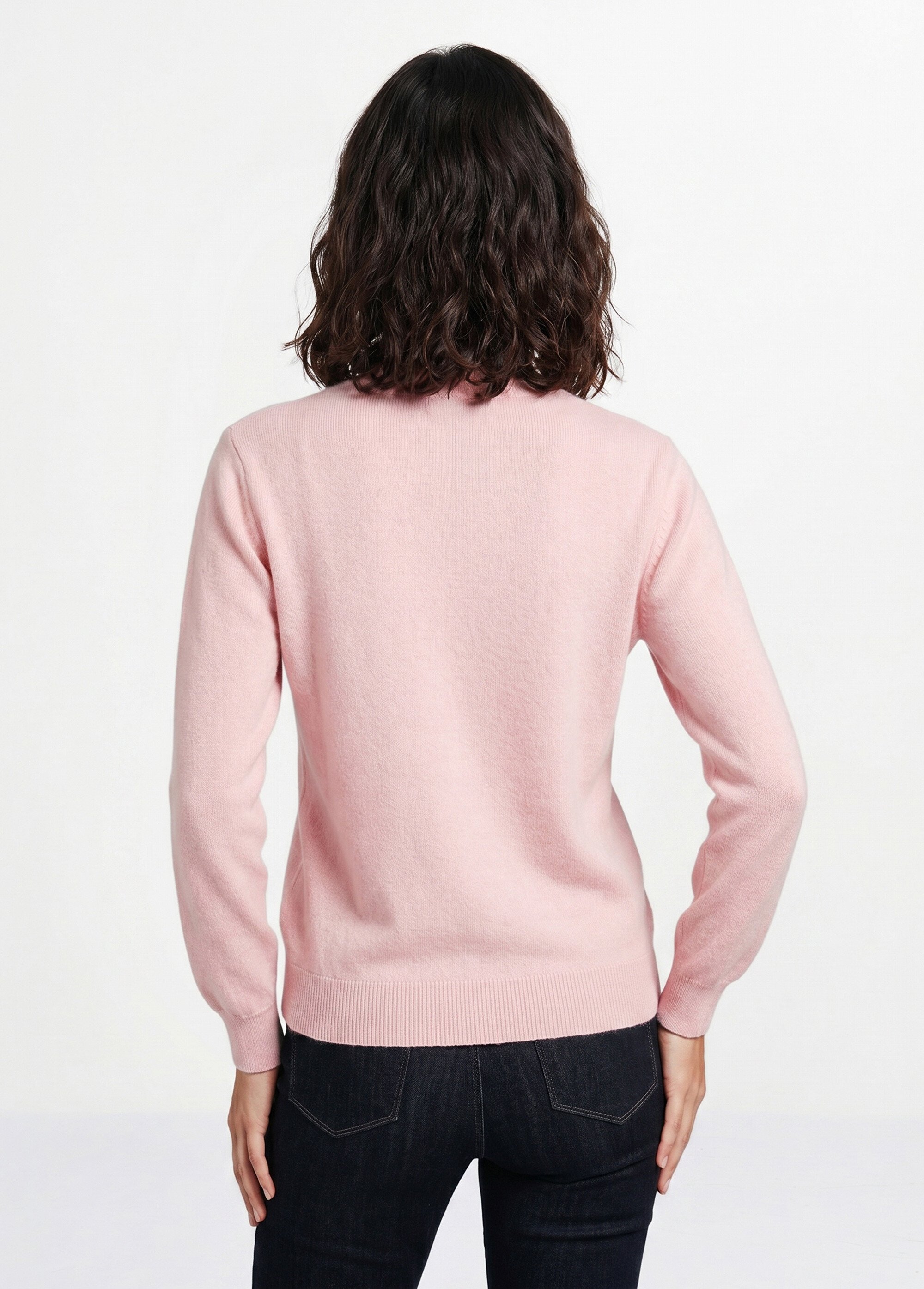 Pull chaud col montant avec laine et angora