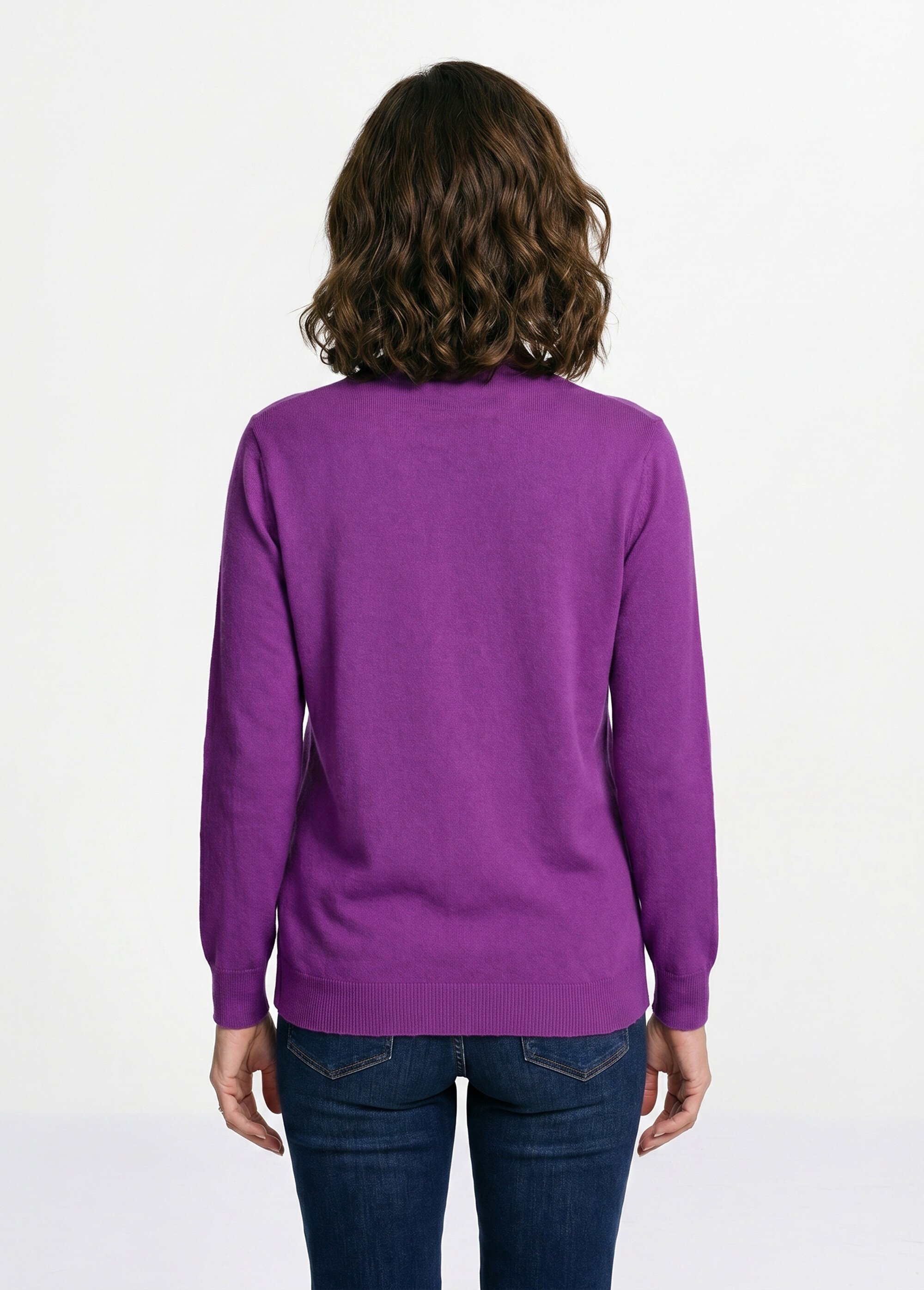 Pull chaud col montant avec laine et angora