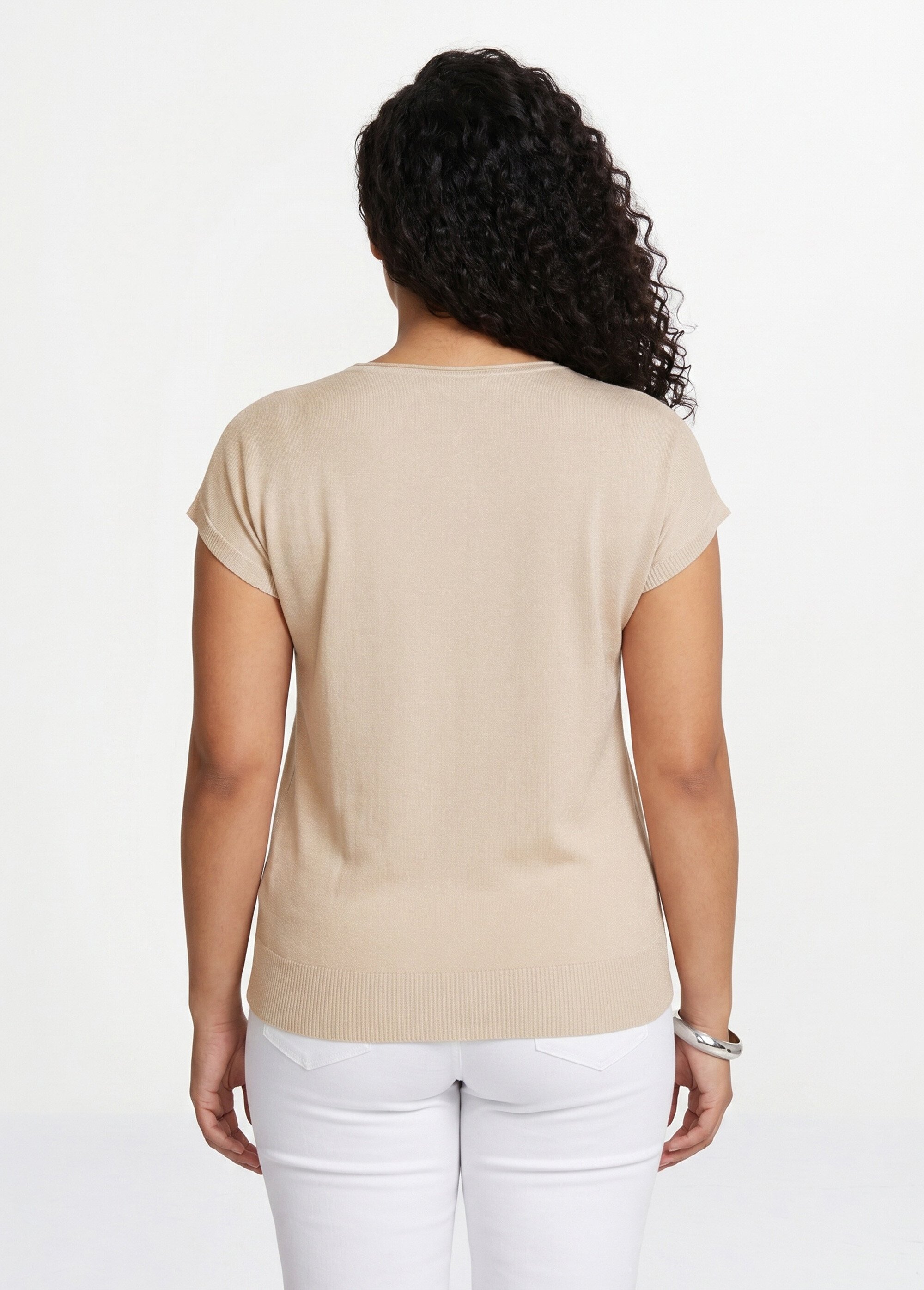Pull maille scintillante manches kimono